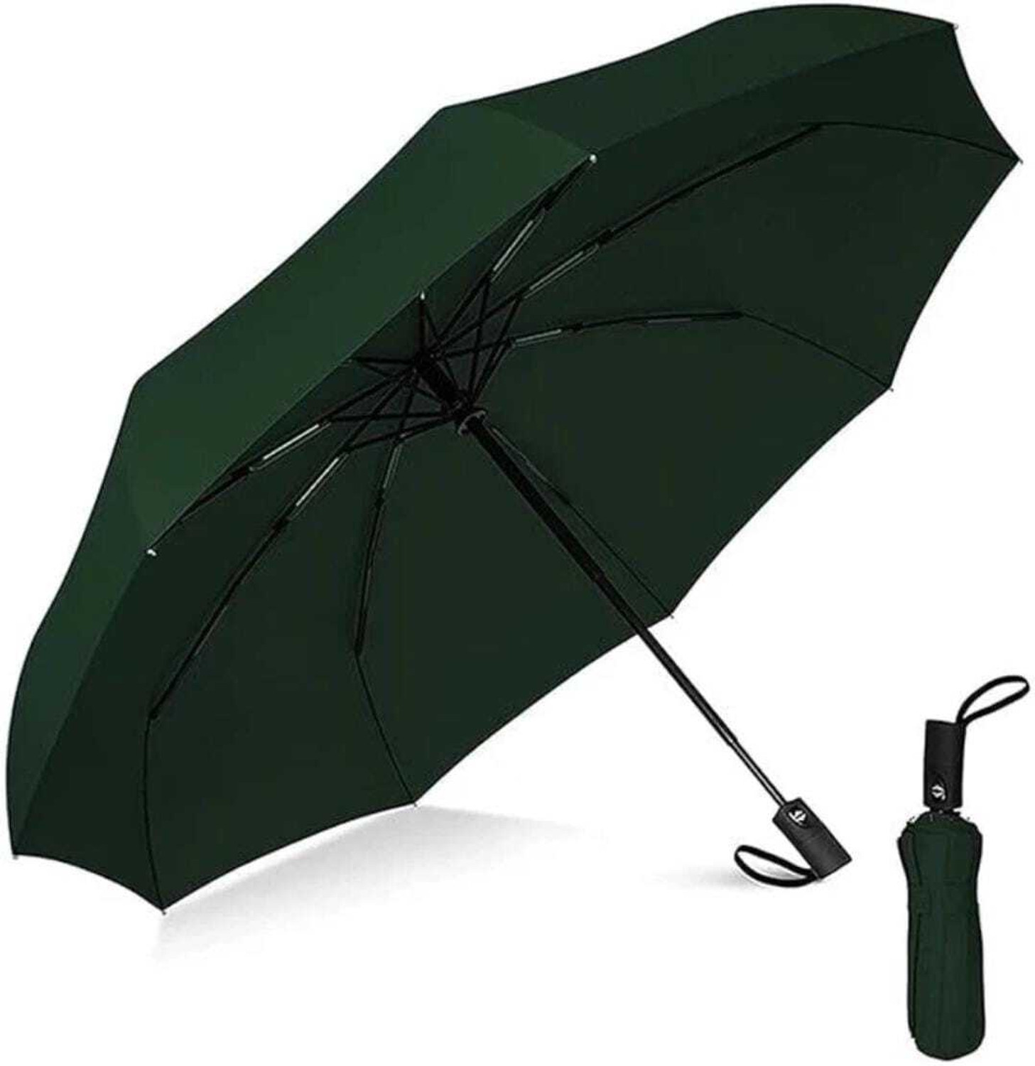 Image of QUICKSHOT 3 Fold Fully Automatic Rain UV Protection Portable Foldable Travel Umbrella Umbrella