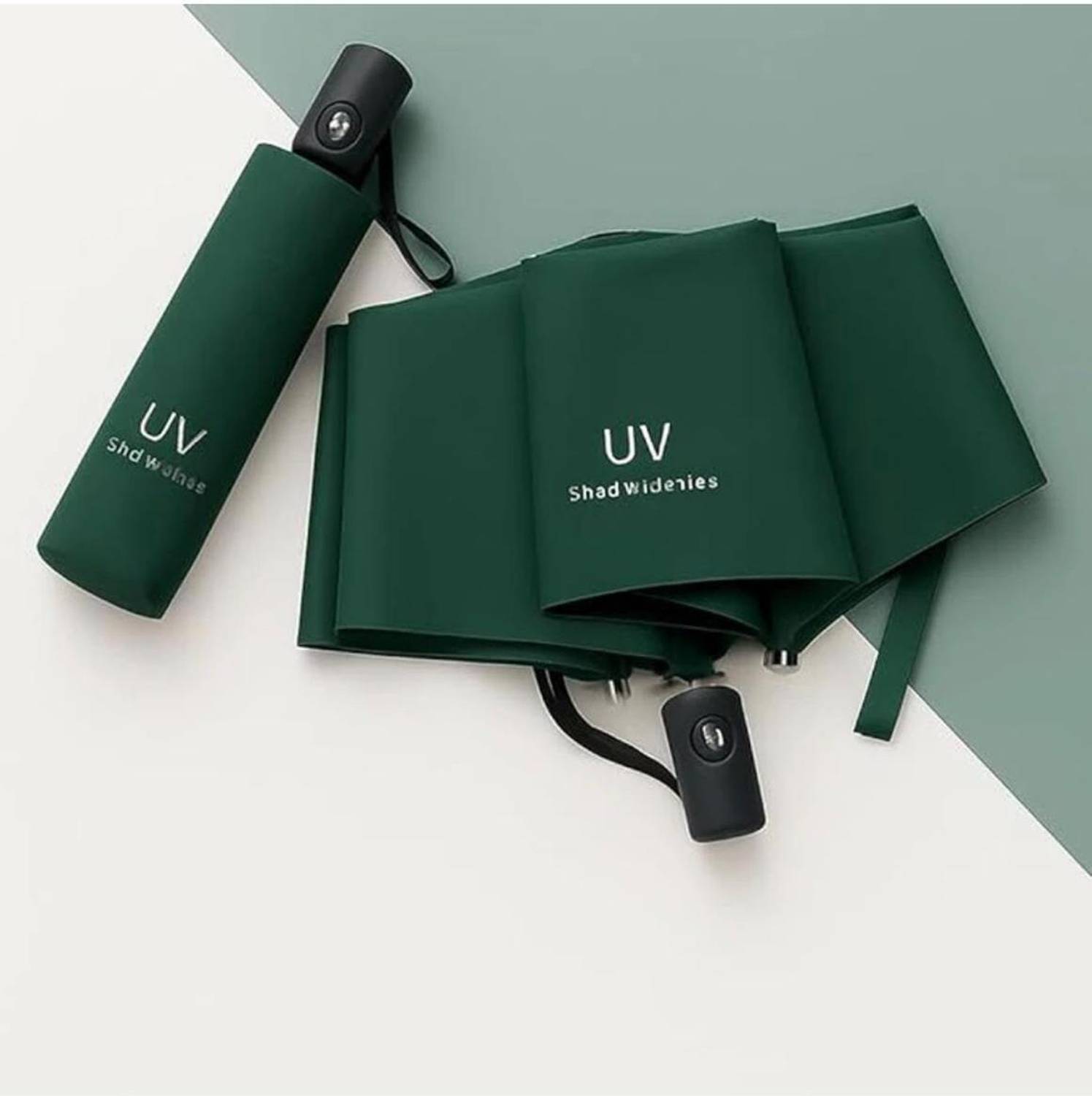 Flipkart SmartBuy 3 Fold Auto Open Close Green UV Umbrella