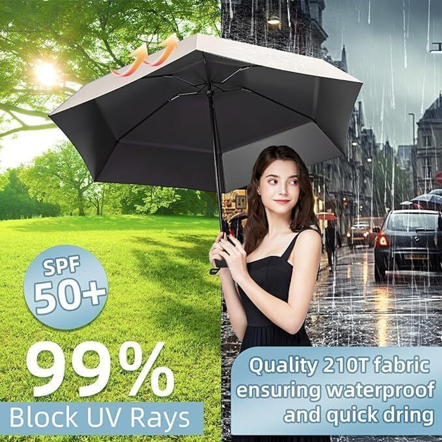 Image of DECOJENICK UV Foldable Umbrella Windproof Auto Open & Close Chhata Rain@Sun for Men & Women Umbrella