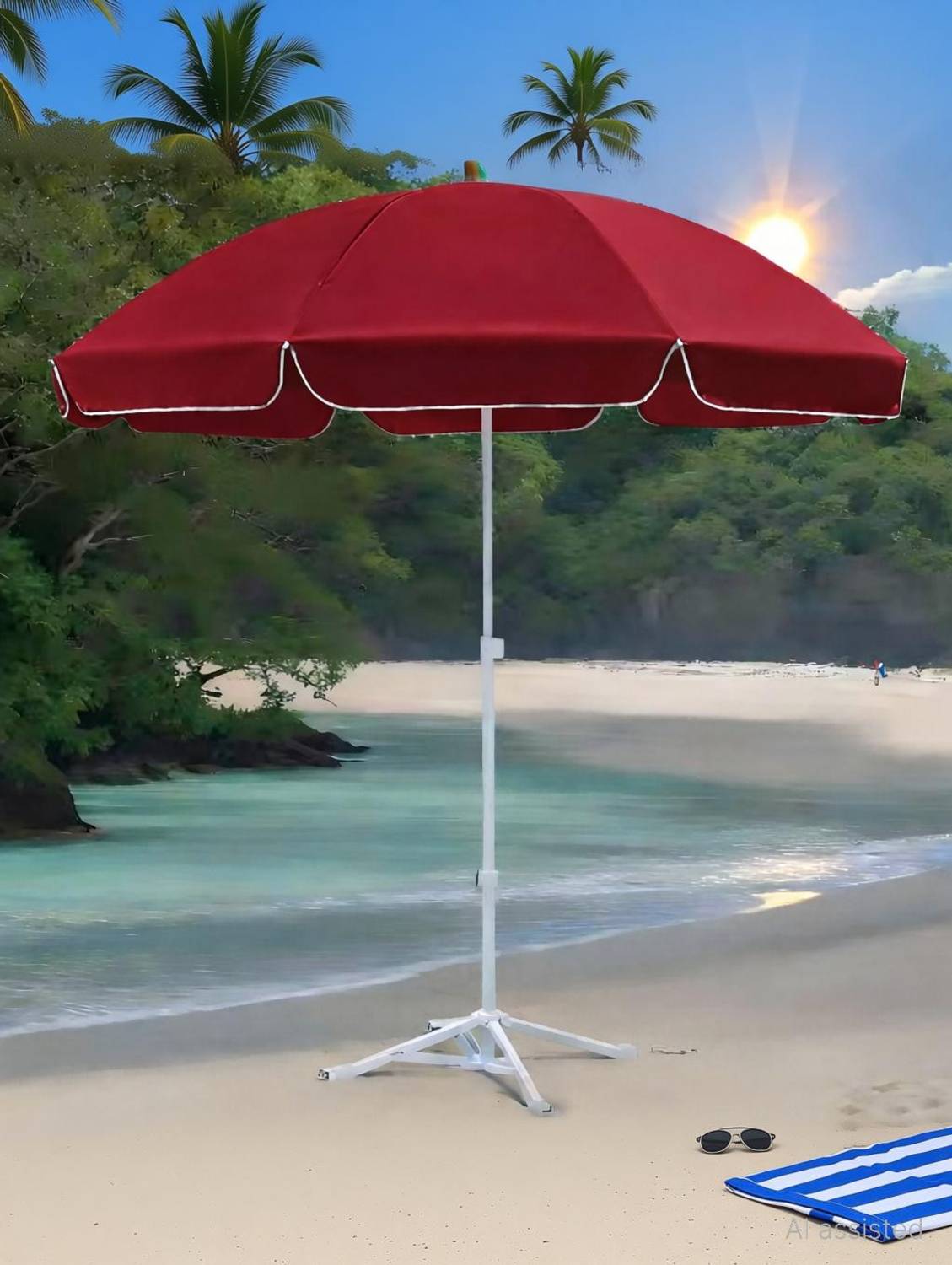RAINVIBE Outdoor Garden Umbrella Beach and sun umbrella With Stand 6ft/36 in garden Umbrella