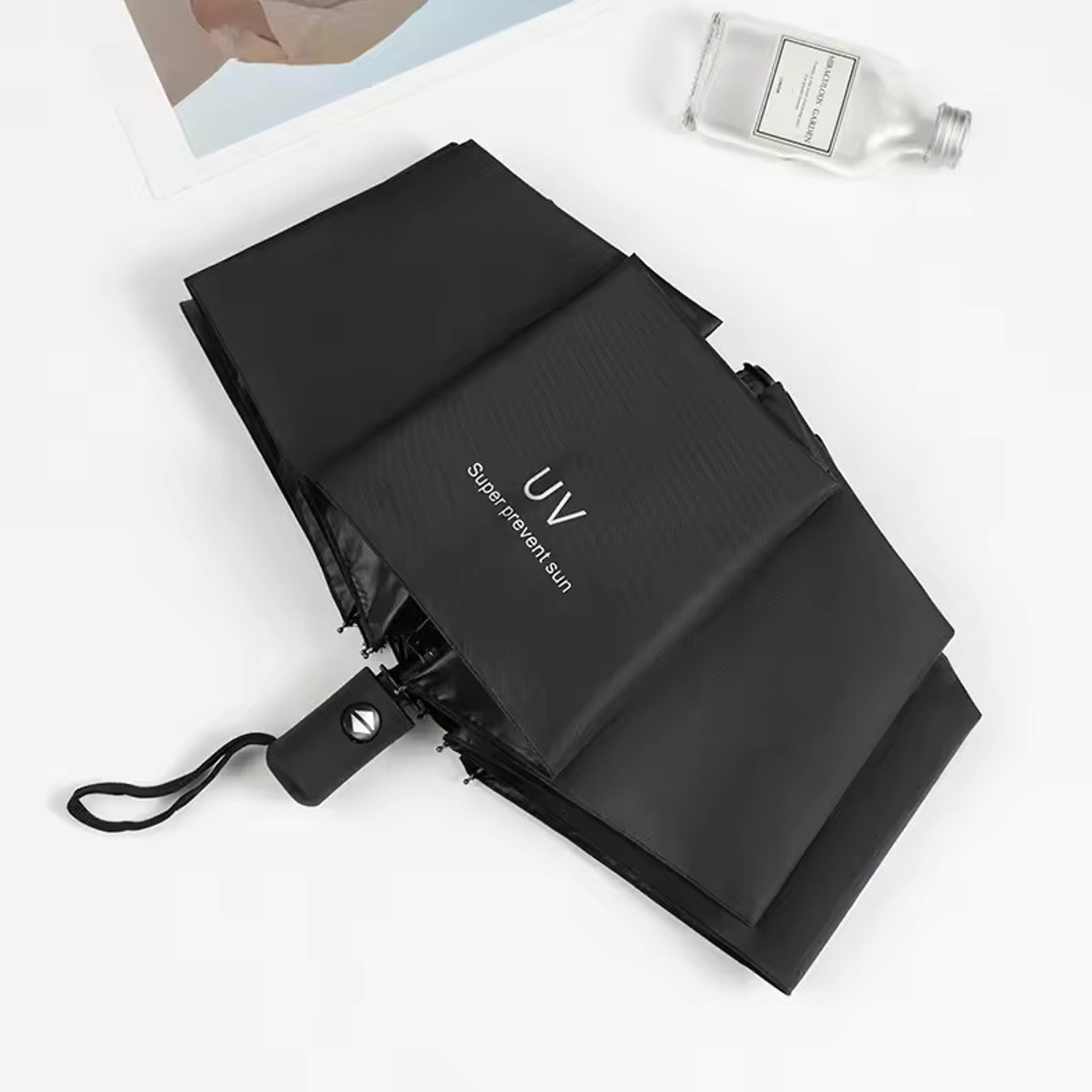 Image of EVACO 3-Fold Umbrella Windproof,Compact & Easy Auto Open / Close Umbrella (Black) Umbrella