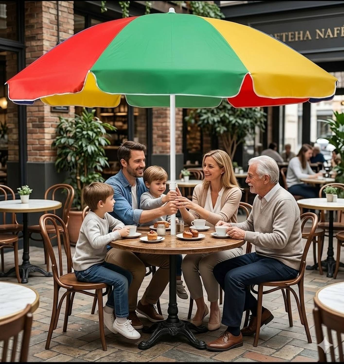 unicornstore Colorful Outdoor Patio Umbrella Large Shade Garden Cafe Table Umbrella