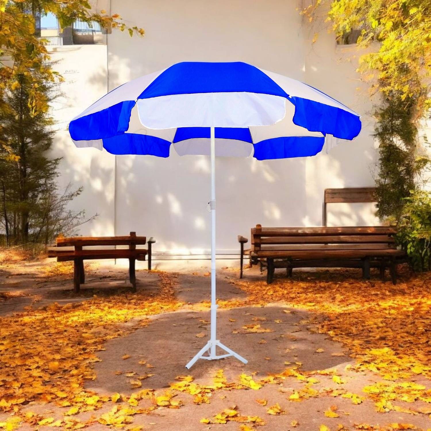 BLUEBUDS Big Size Outdoor Garden Umbrella With Stand 40inch/7ft for Hotels And Restaurent Umbrella