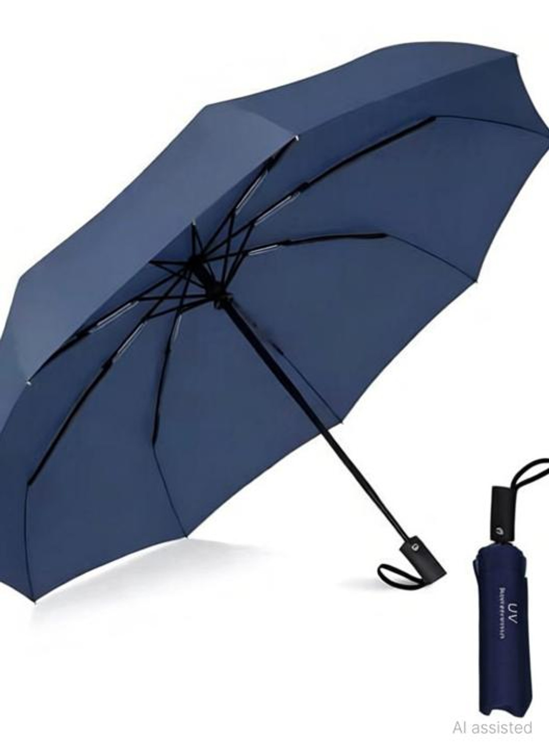 Image of Jiyan Enterprise Large Auto Open Close Umbrella Windproof UV Foldable for Men & Women Umbrella