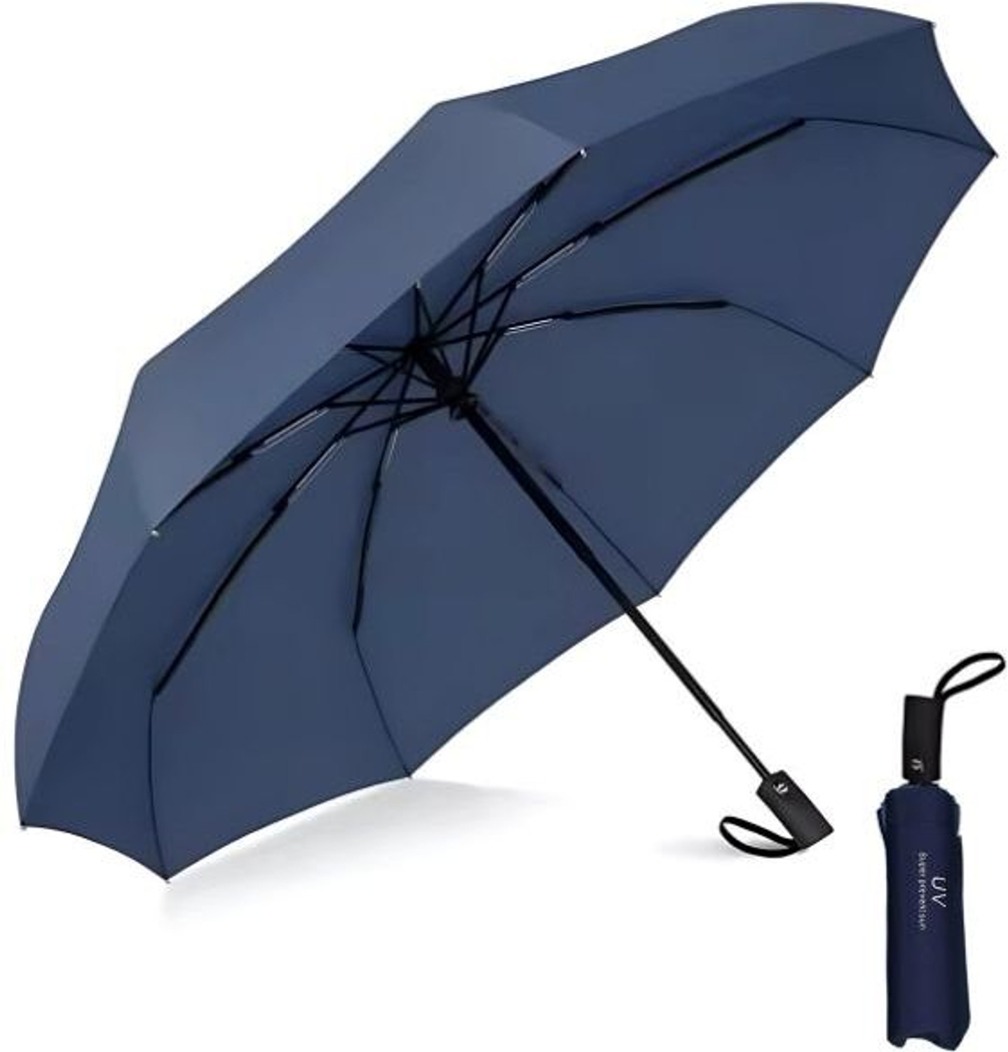 Image of Jiyan Enterprise Large Auto Open Close Umbrella Windproof UV Foldable for Men & Women Umbrella