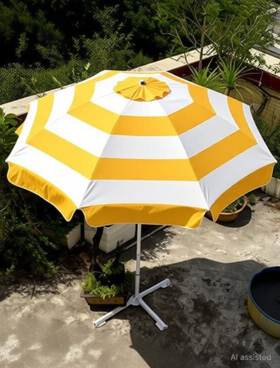 Image of RAINVIBE Outdoor Garden Umbrella Beach and sun umbrella With Stand 6ft /36 in garden Umbrella