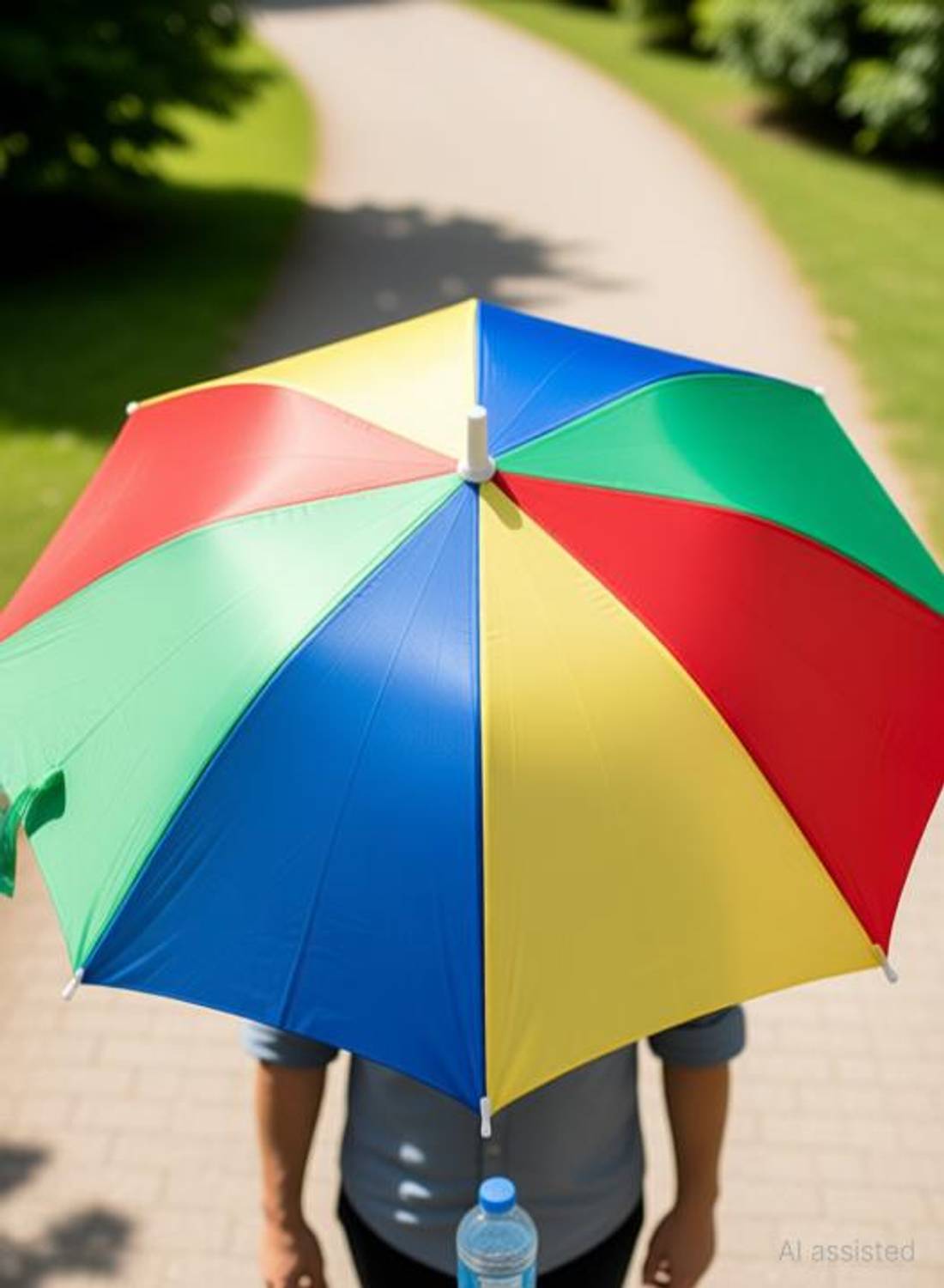 INFISPACE Head Umbrella For Any One 21 Inchs Pack of 1 Color Umberallas For Sun& Rain Umbrella
