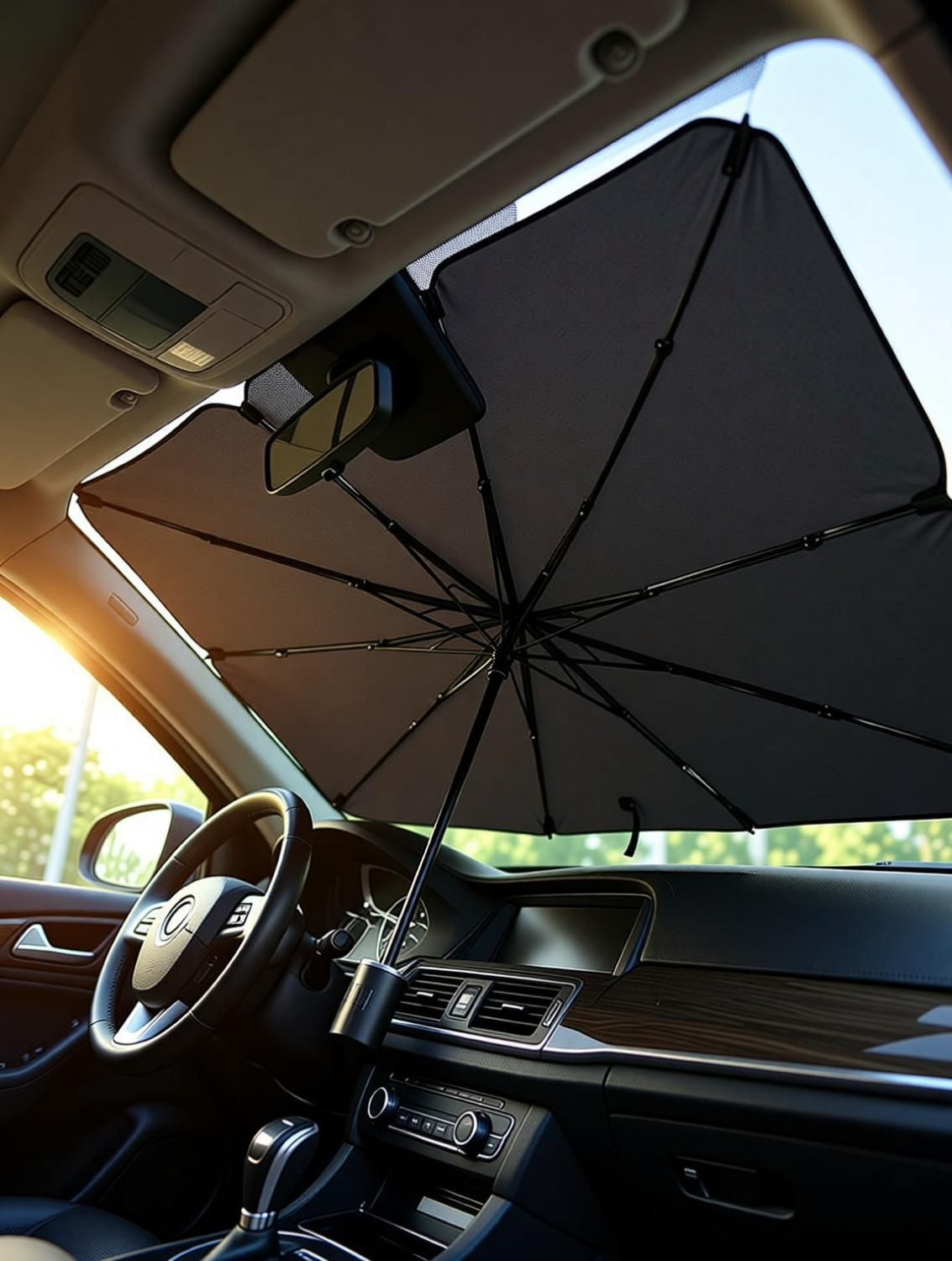 Image of BIYALI Car Windshield Sun Shade Umbrella