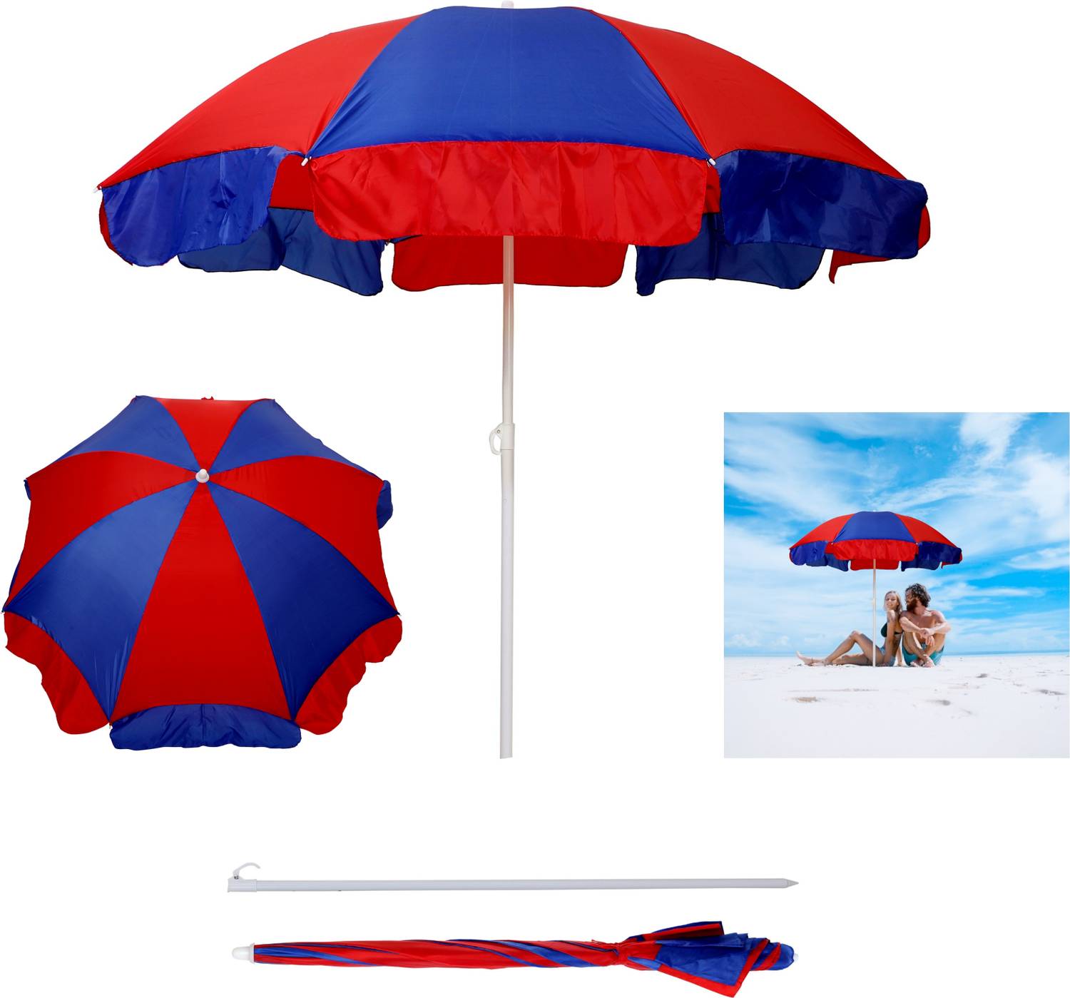 BLUEBUDS 36in/6ft Outdoor Garden Big Size Umbrella Without Stand For Hotel,Restaurants Umbrella