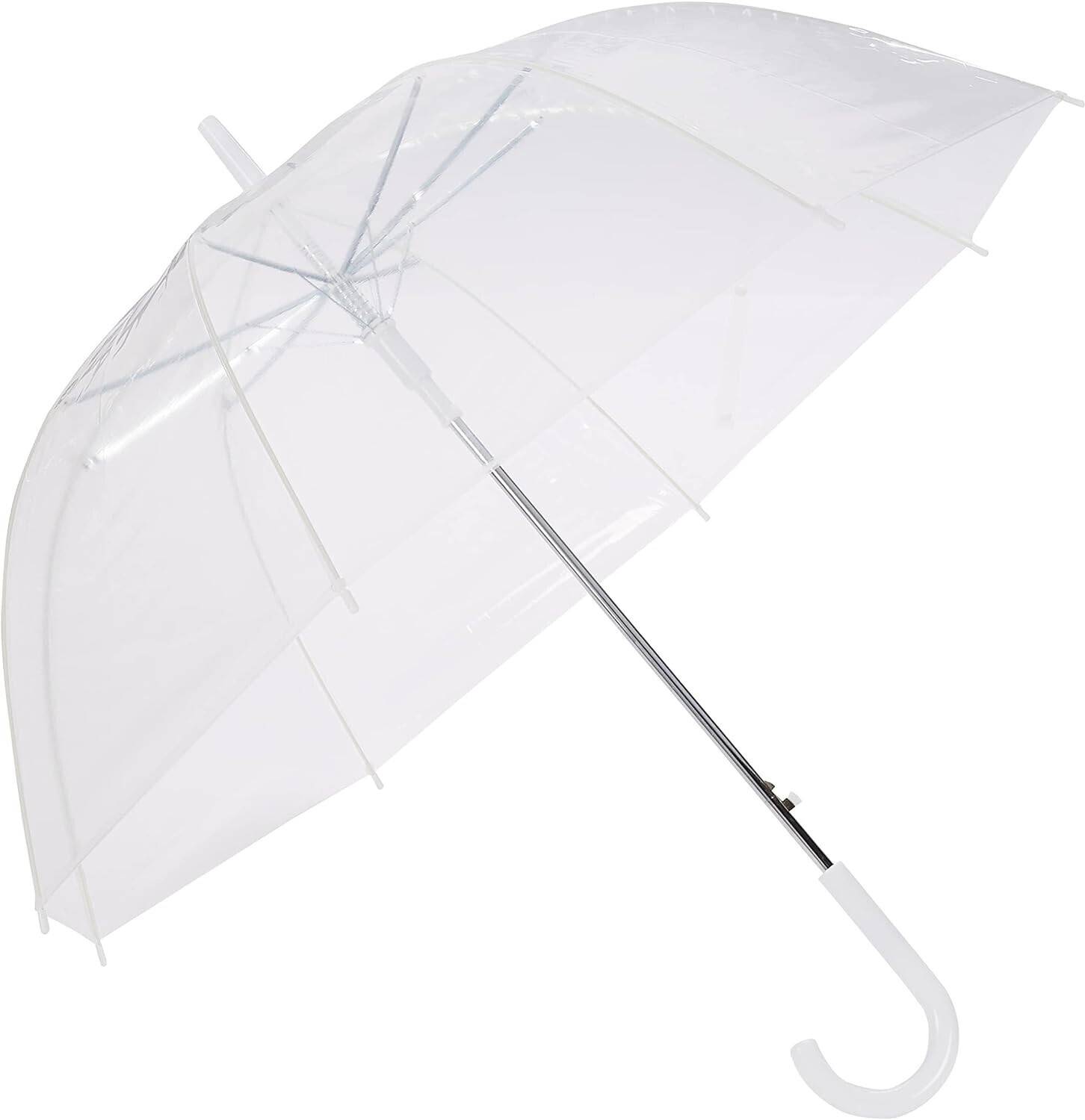 BloomiX Transparent Umbrella, Auto Open, Long Handle, Windproof Design, Umbrella
