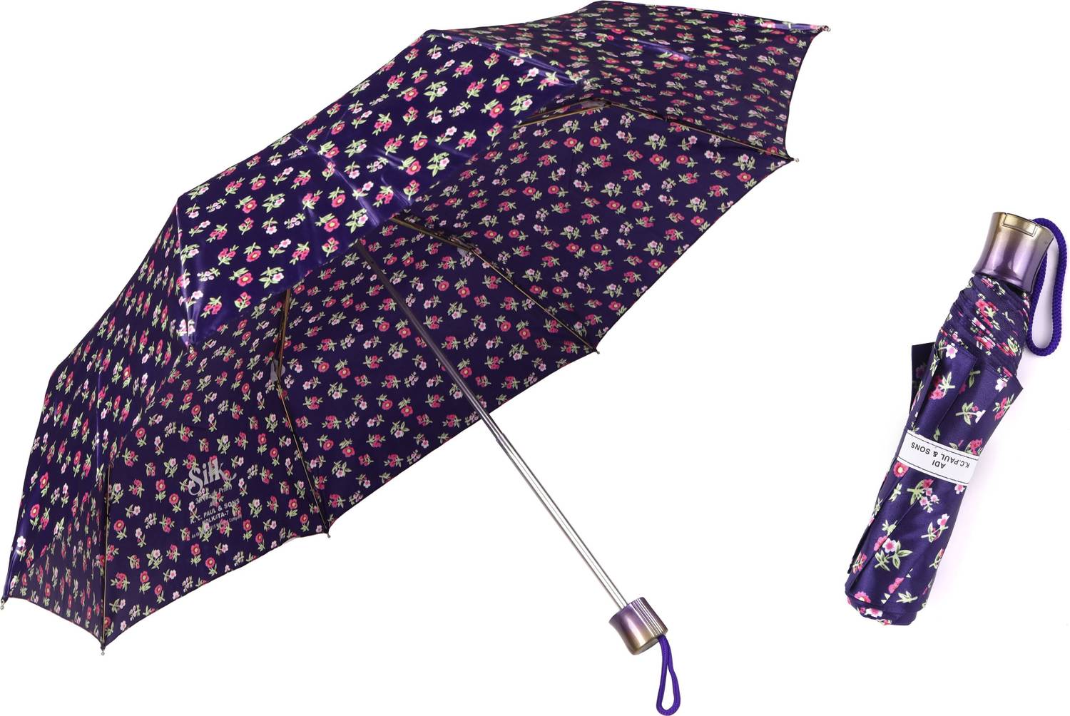 Adi K.C.Paul & Sons SILK 3 FOLD Stylist umbrella for men & women | 3 fold umbrella for women | 01 Umbrella