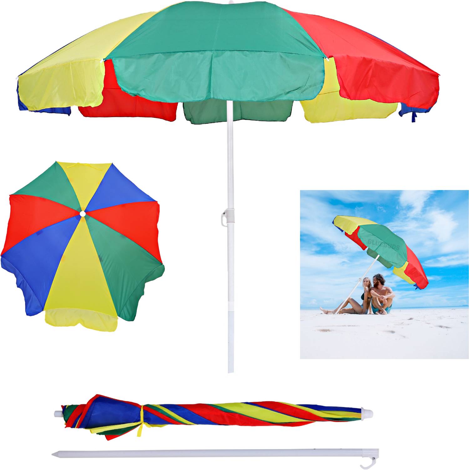BLUEBUDS 36in/6ft Outdoor Garden Big Size Umbrella Without Stand For Hotel,Restaurants Umbrella