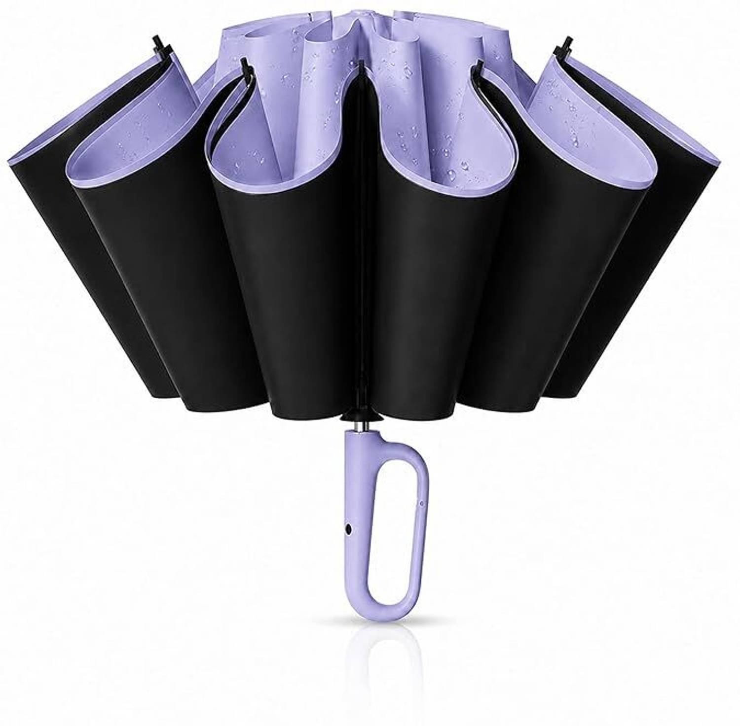 Lengloy Ultra Buckle Reverse Rain and Sun Windproof Compact, Automatic Open Close 8 Ribs Umbrella