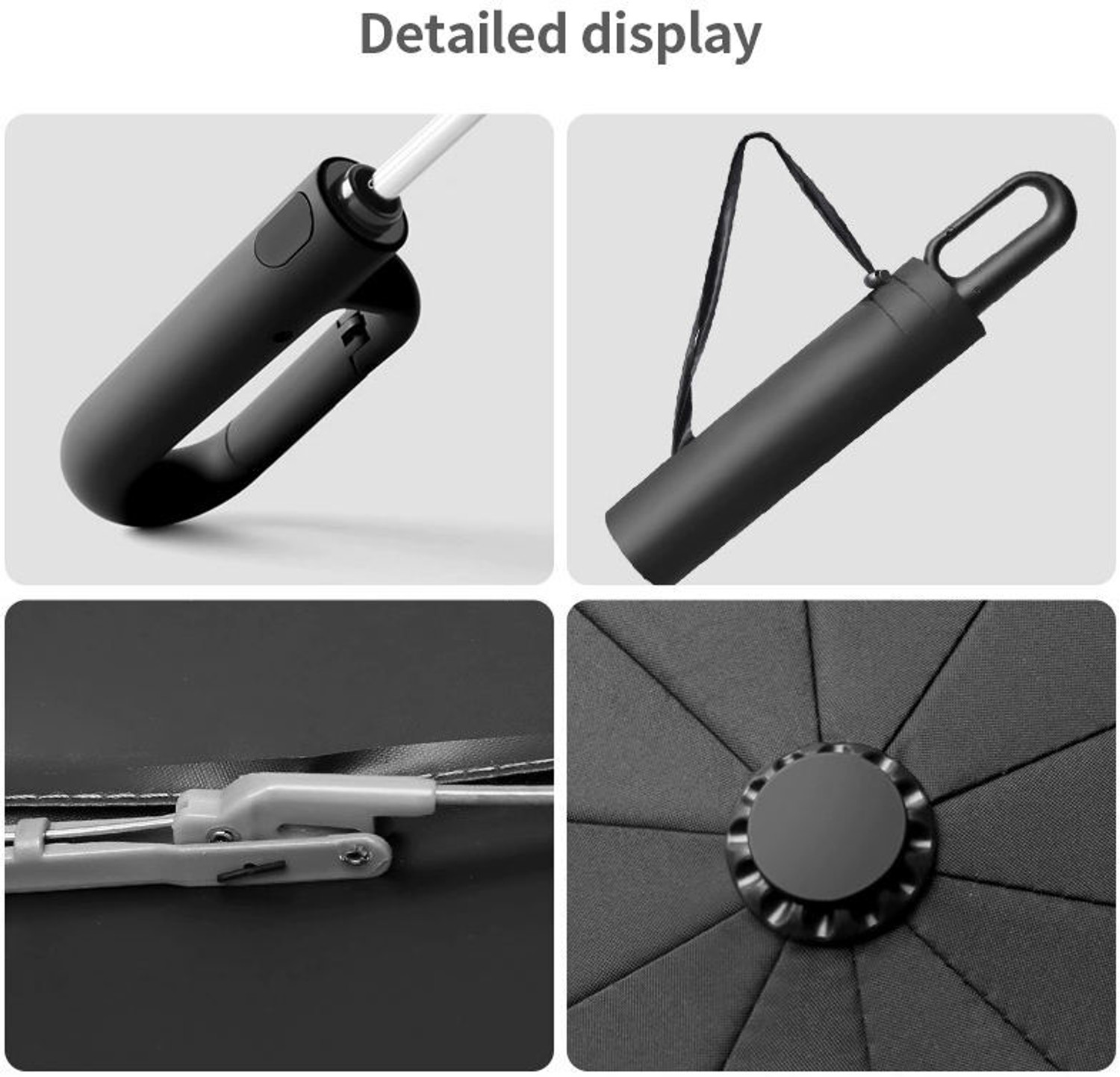 Image of HI-HOPE 3-Fold Travel Umbrella - Sophisticated Auto-Open Auto-Close Mechanism, Umbrella