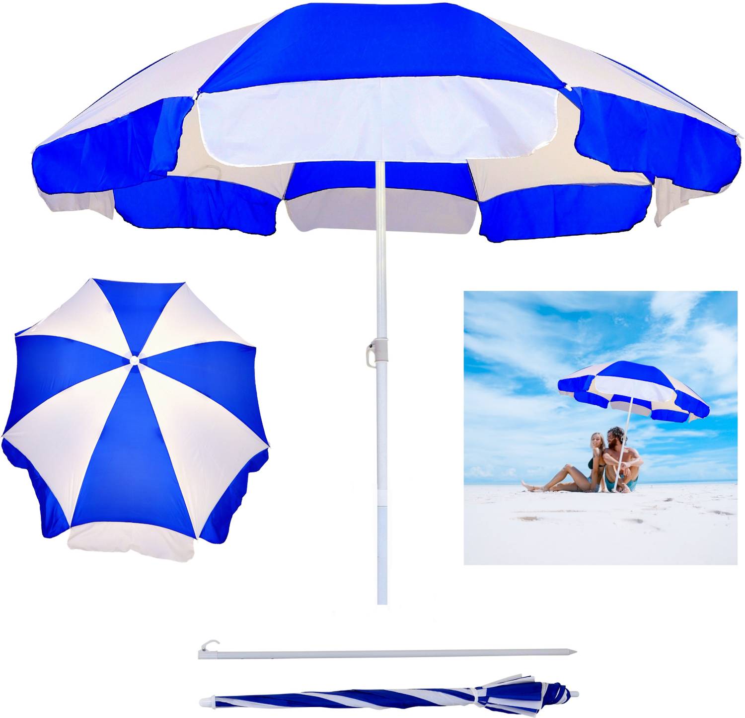 BLUEBUDS 36in/6ft Outdoor Garden Big Size Umbrella Without Stand For Hotel,Restaurants Umbrella