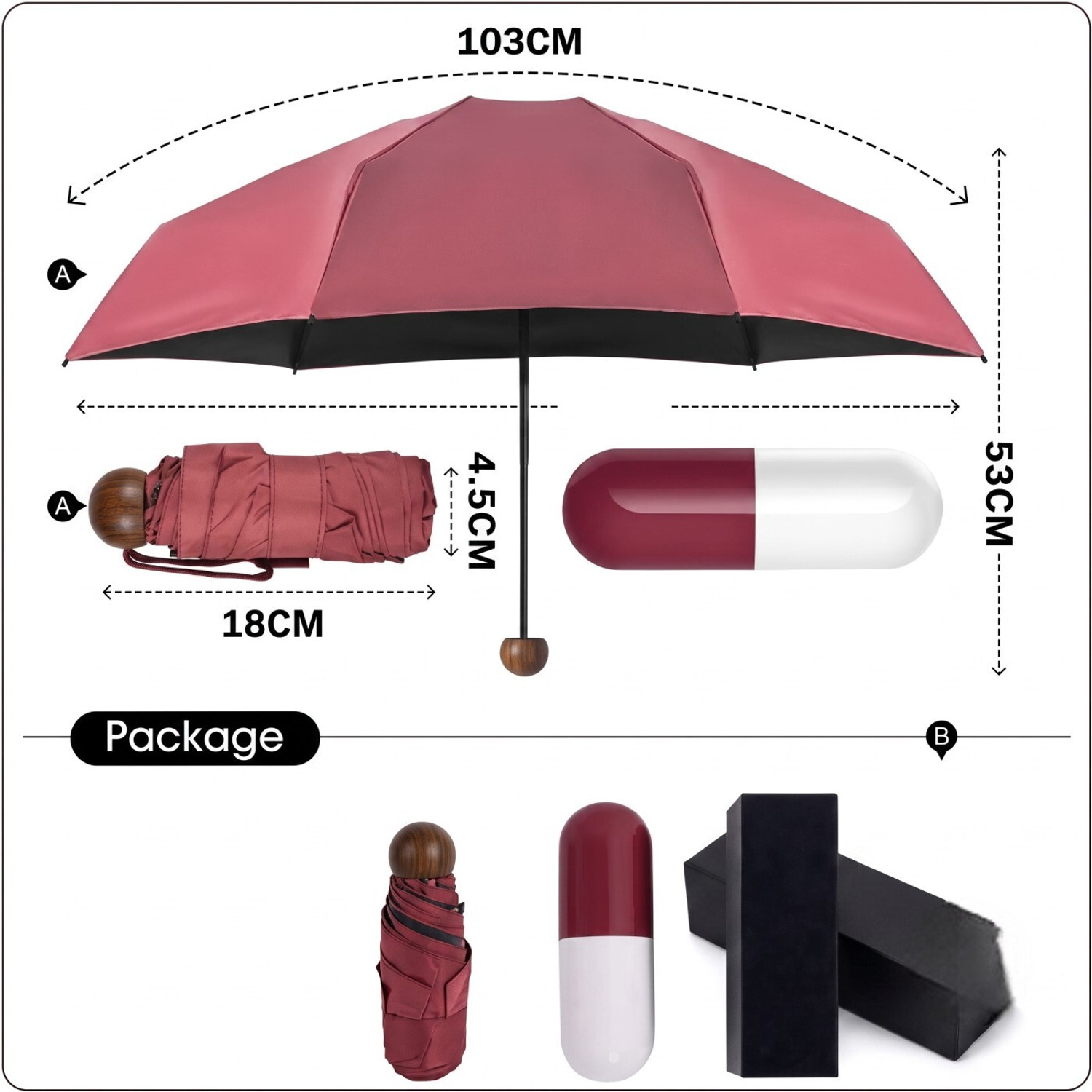 Image of THEODORE capsule umbrella Umbrella