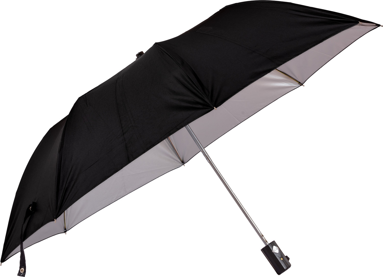 Image of sun Shine 24.5 inch Umbrella (2 Fold, Auto Open, UPF50+, Black Silver) Umbrella