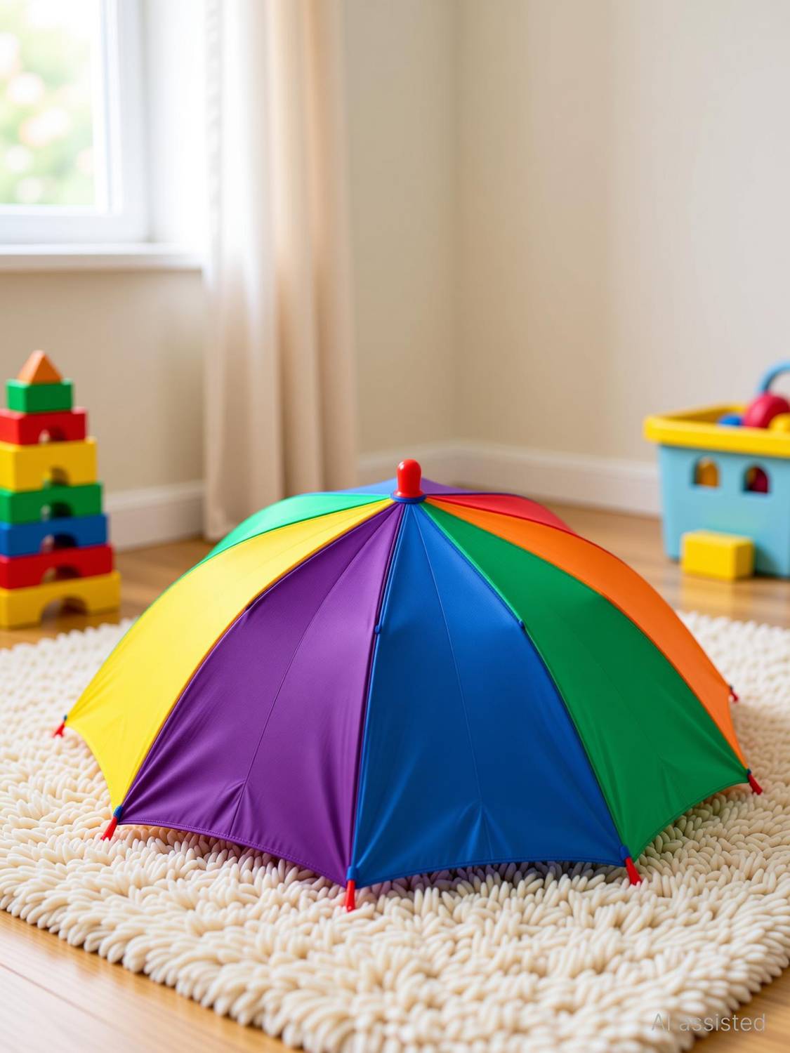 INFISPACE Kid's Cap Headwear Umbrella Hat for Outdoor Sun Rain Protection (21 inches) Umbrella