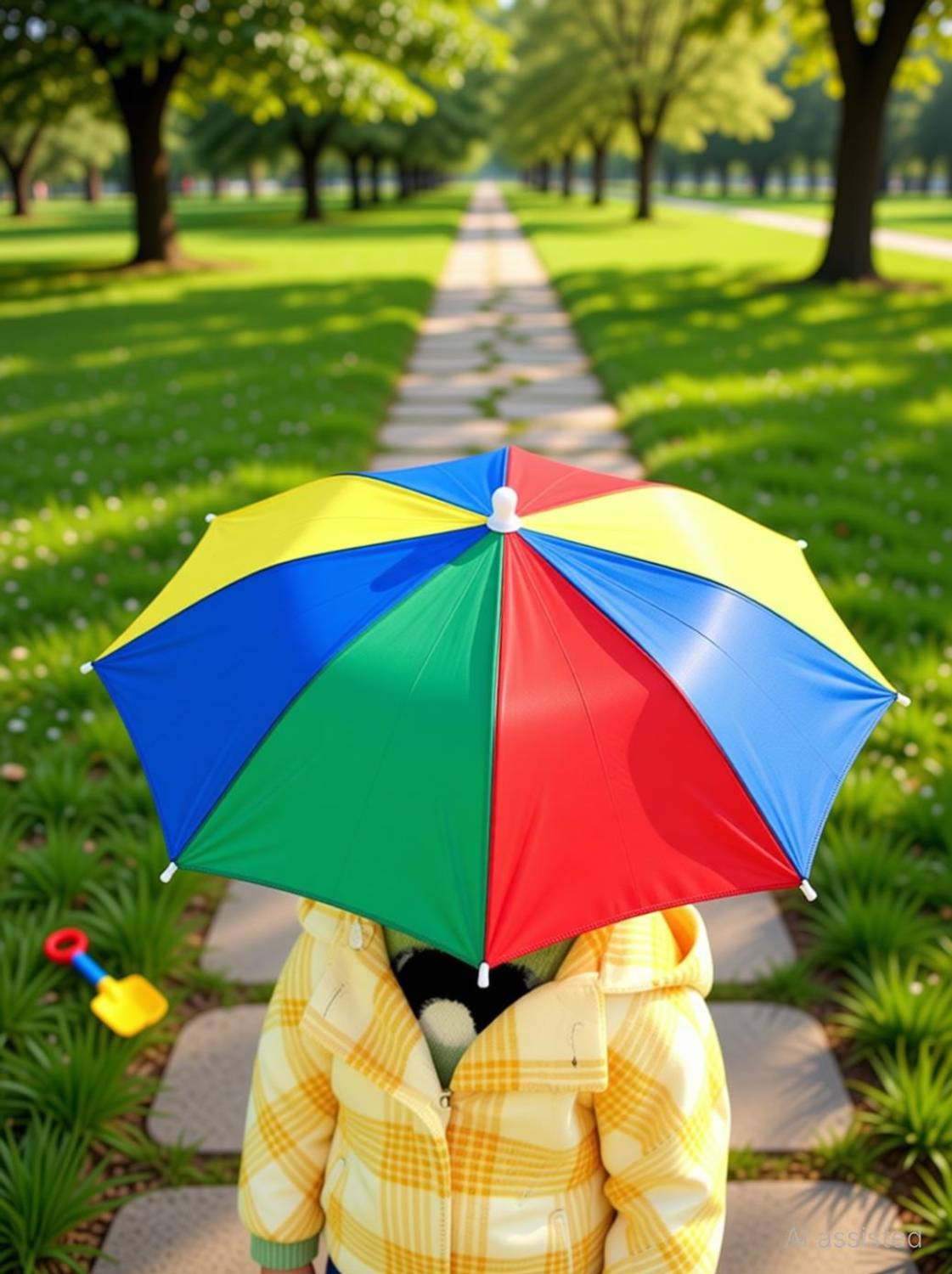Adorazone Hands Free Hat Umbrella for Kids & Adults | Outdoor Sun & Rain Protection Umbrella