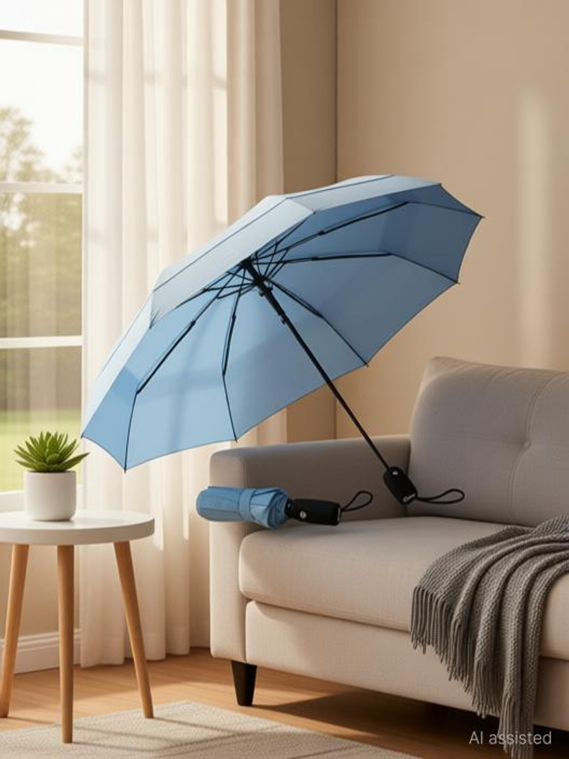 Image of BONTEC Large 42 inch 3 Fold Auto Open & Close Umbrella Umbrella