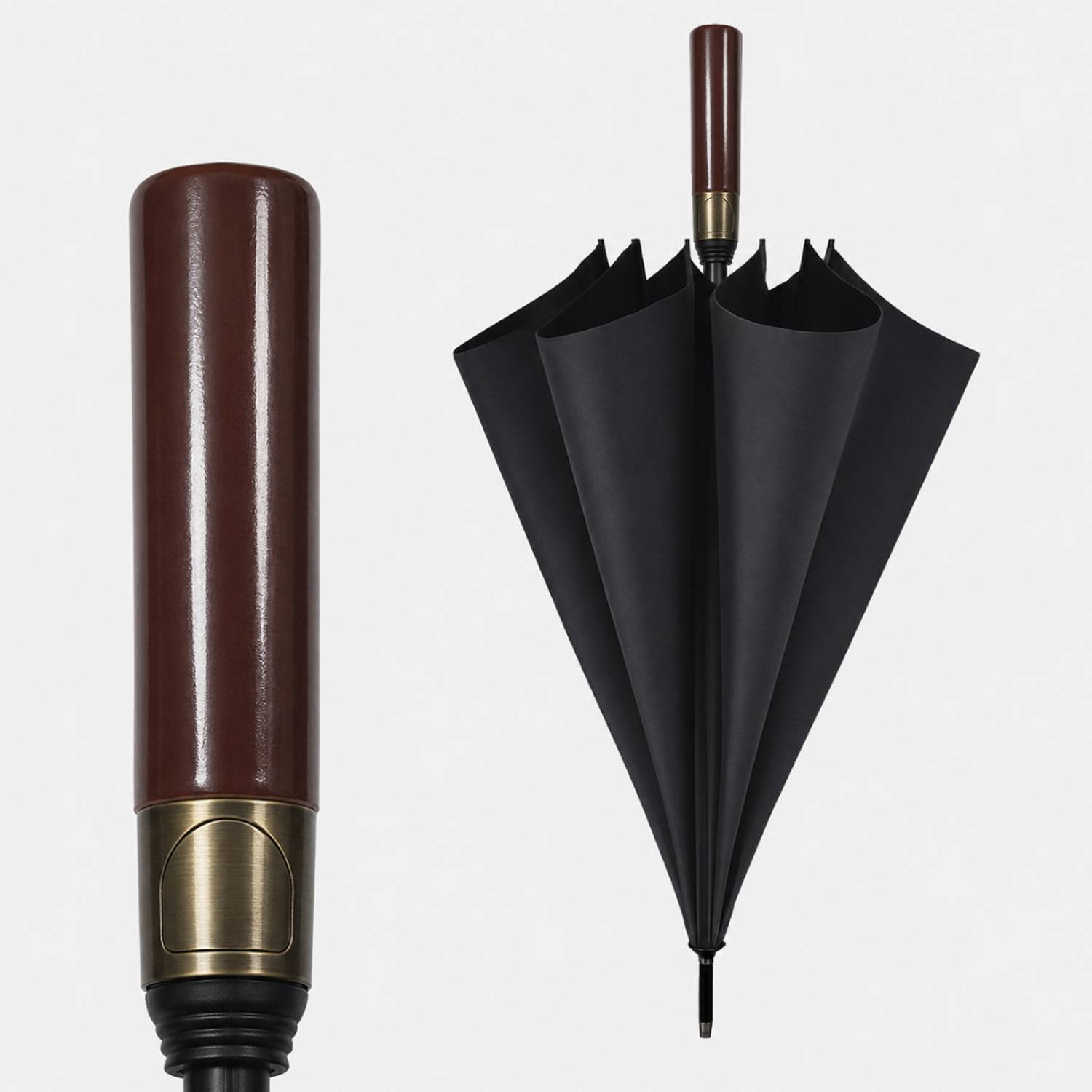 GRACIOUS MART GM-01 black wooden umbrella Umbrella