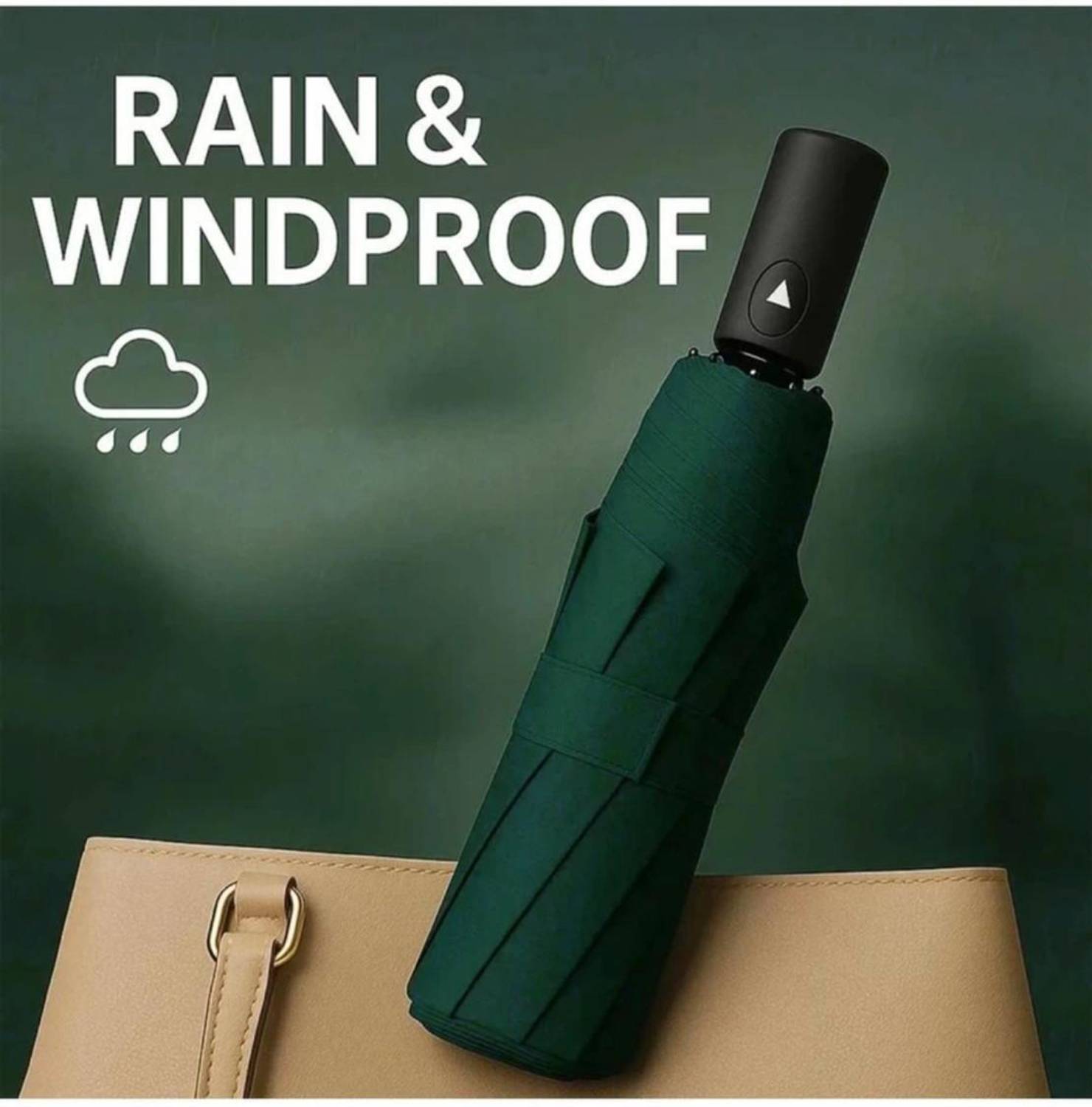 Flipkart SmartBuy 3 Fold Auto Green UV Umbrella - Image 3