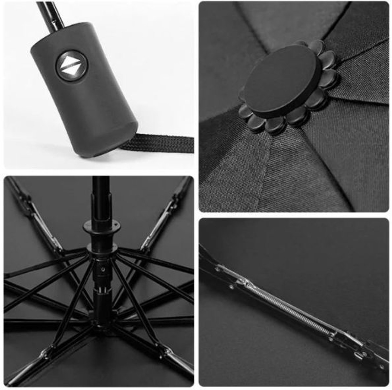 Image of ZWOZX 3-Fold Auto Open Umbrella for Rain Classic Compact Travel with UV Umbrella