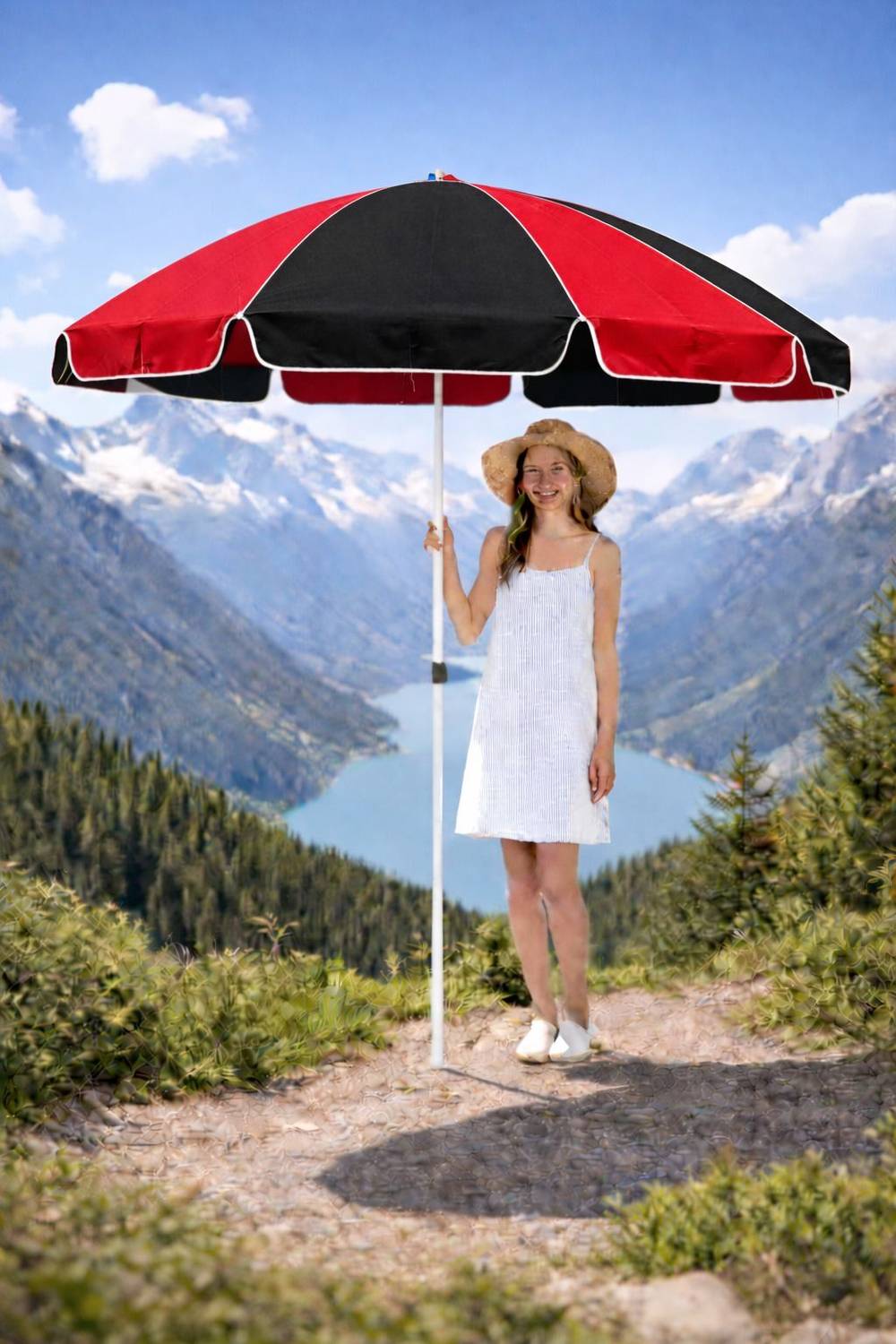 BLUE FLIX 6 Feet Umbrella Without Stand For Advertising And Sun Protection Umbrella Umbrella