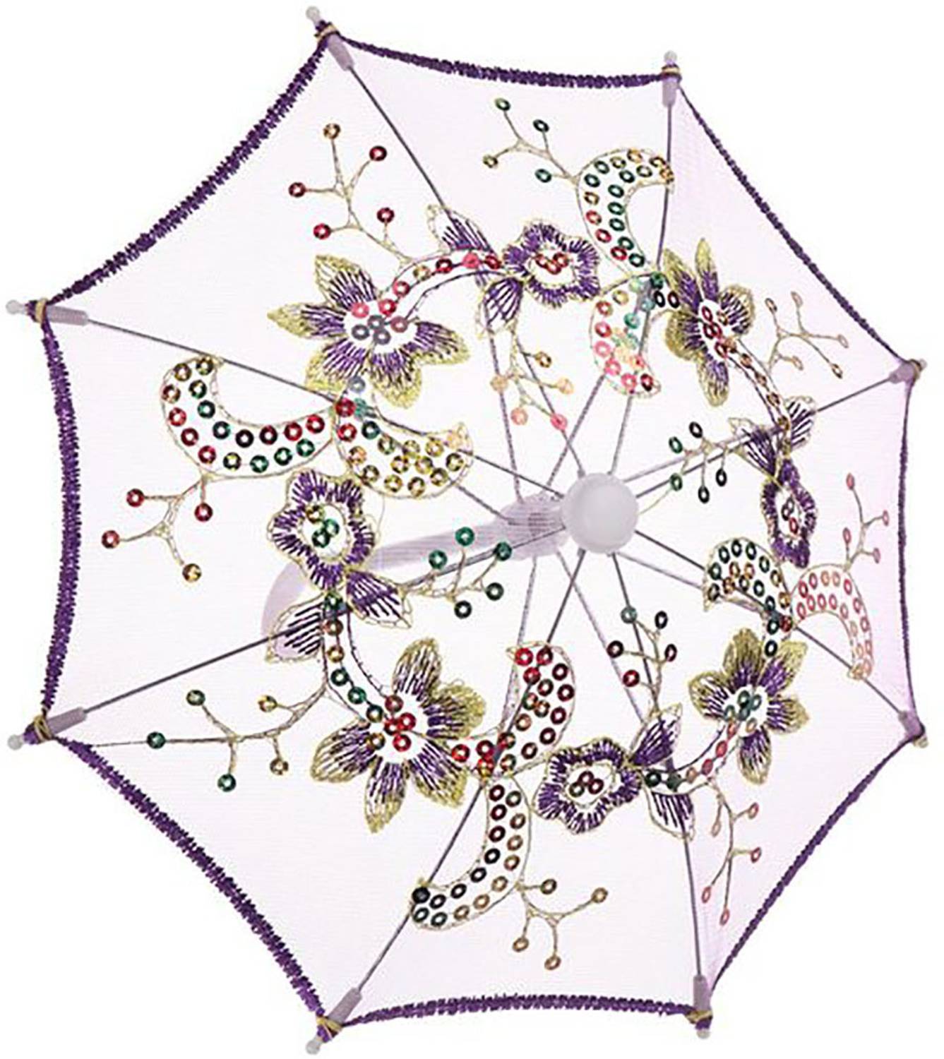 Adorazone Ladoo Gopal Ji Fancy Chhatri/Embroidered Umbrella for God Krishna for Idol Decorative Showpiece - 22 cm