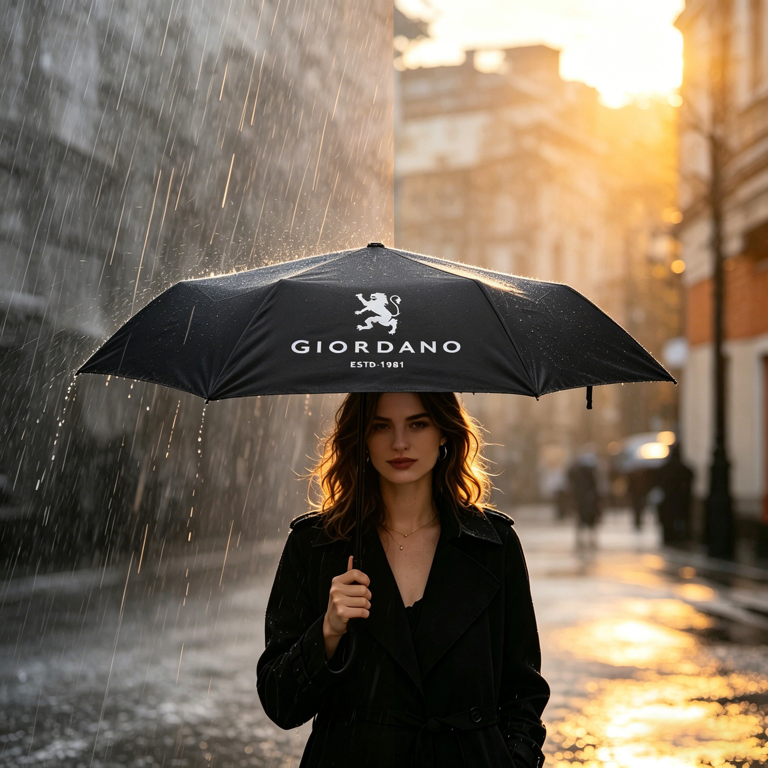 Image of GIORDANO Folding Umbrella for Unisex, Auto Open & Close, Lightweight Compact, 41 inch Canopy Umbrella
