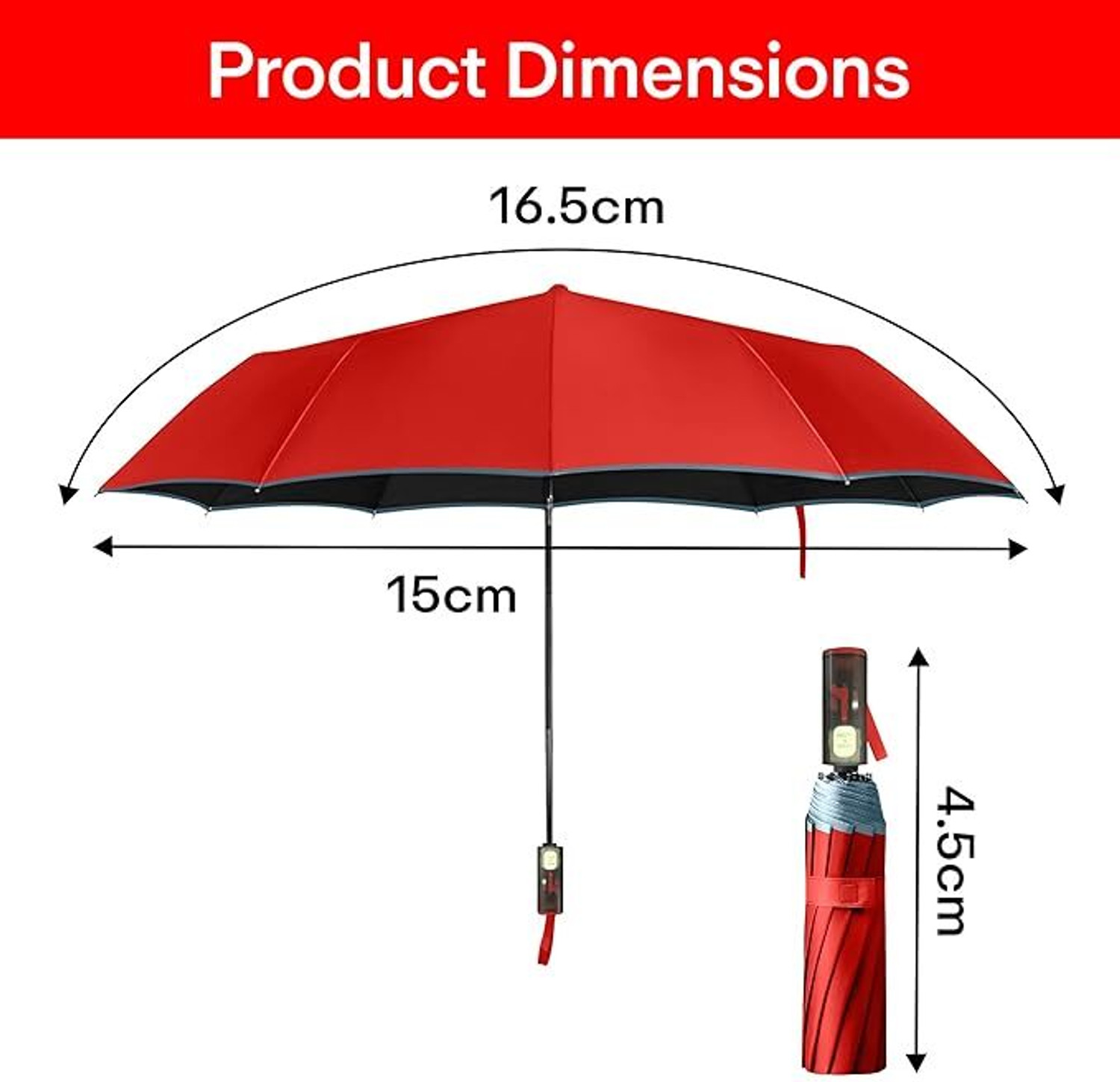 Image of primepick Natural Light Umbrella - Stylish Compact Travel Umbrella for Sun & Rain Umbrella