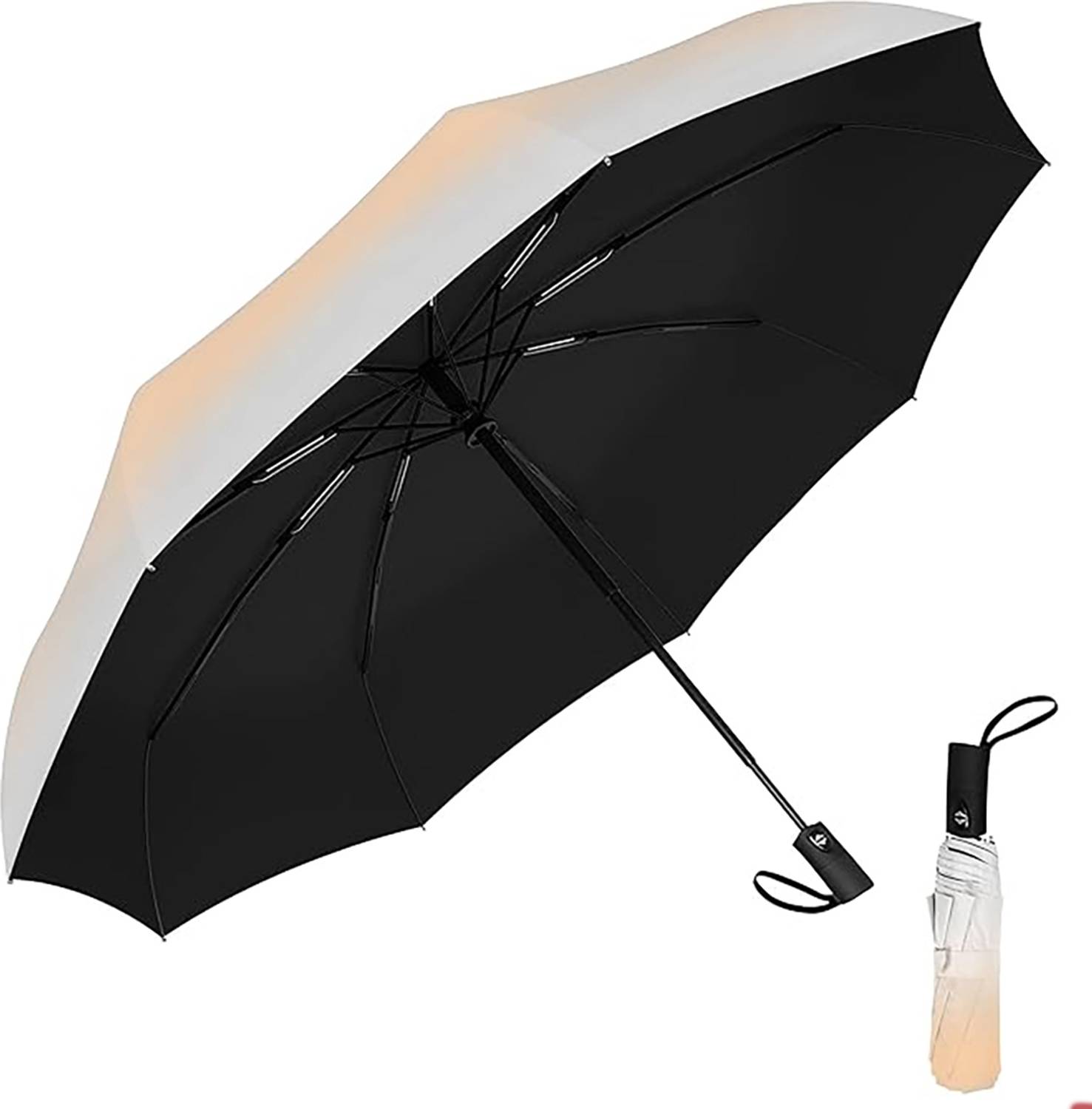 Cairoman UV Protection Coated 3Fold Umbrella,Auto Umbrella,Travel Umbrella forMenandWomen Umbrella