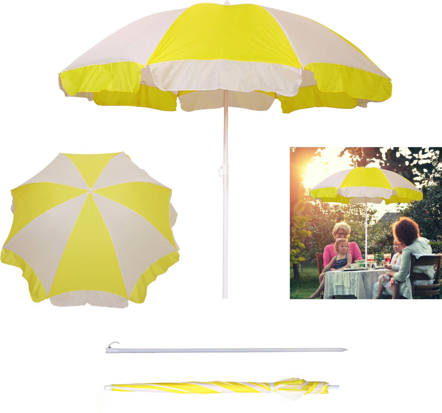 BLUEBUDS 36in/6ft Outdoor Garden Big Size Umbrella Without Stand For Hotel,Restaurants Umbrella