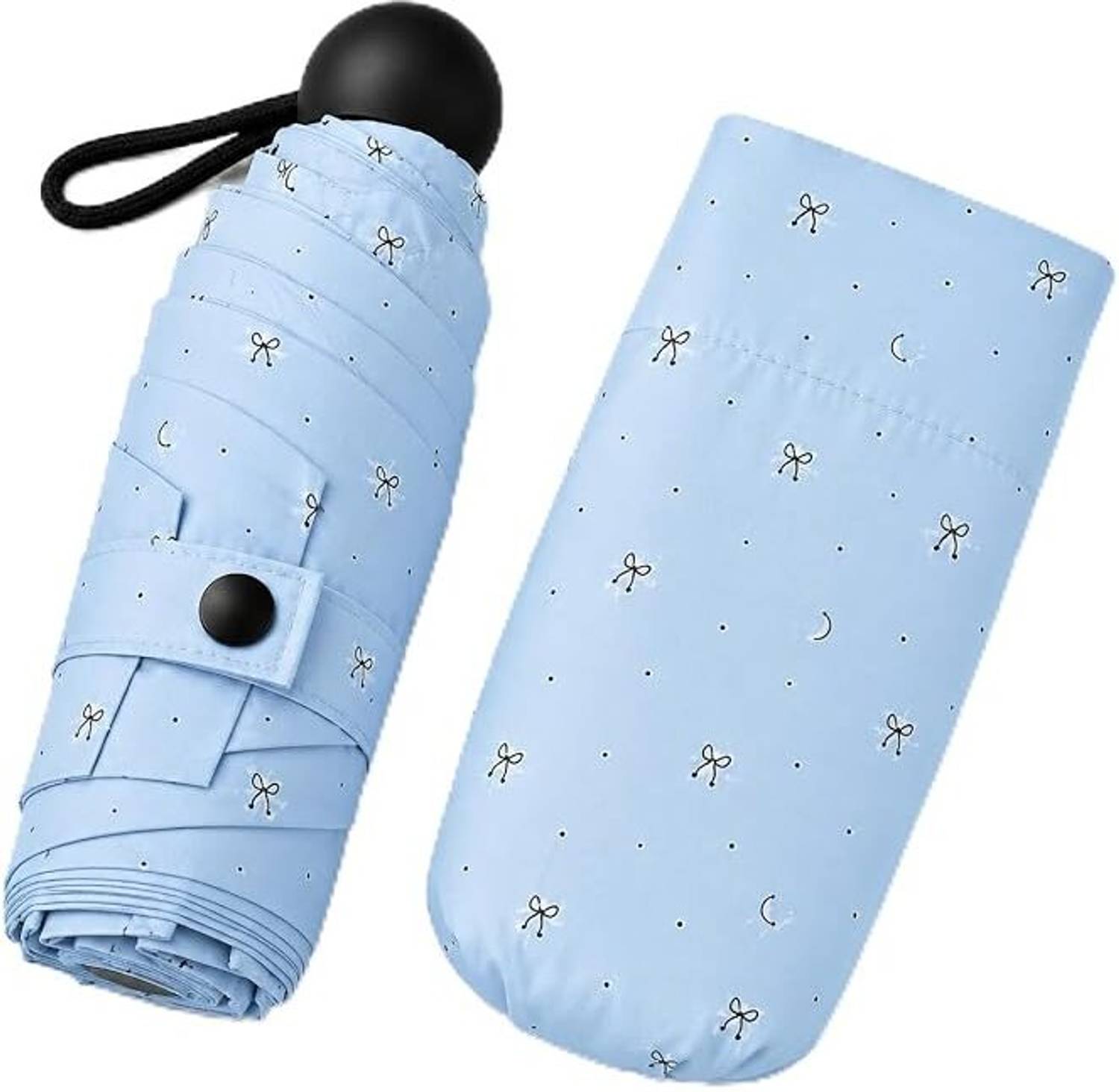 BAZKU Auto Open 3 Fold Umbrella For Protection Against Rain Sun+UV Rays with cover Umbrella