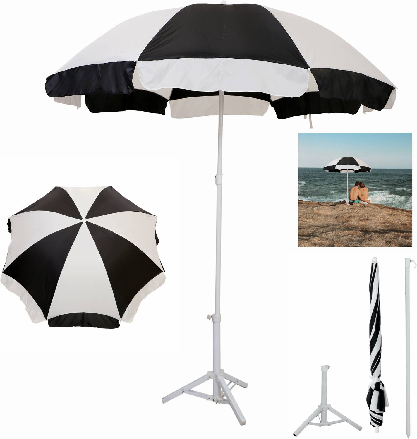 BLUEBUDS 36in/6ft Big Size Outdoor Garden Umbrella With Stand For Hotel,Restaurants Umbrella