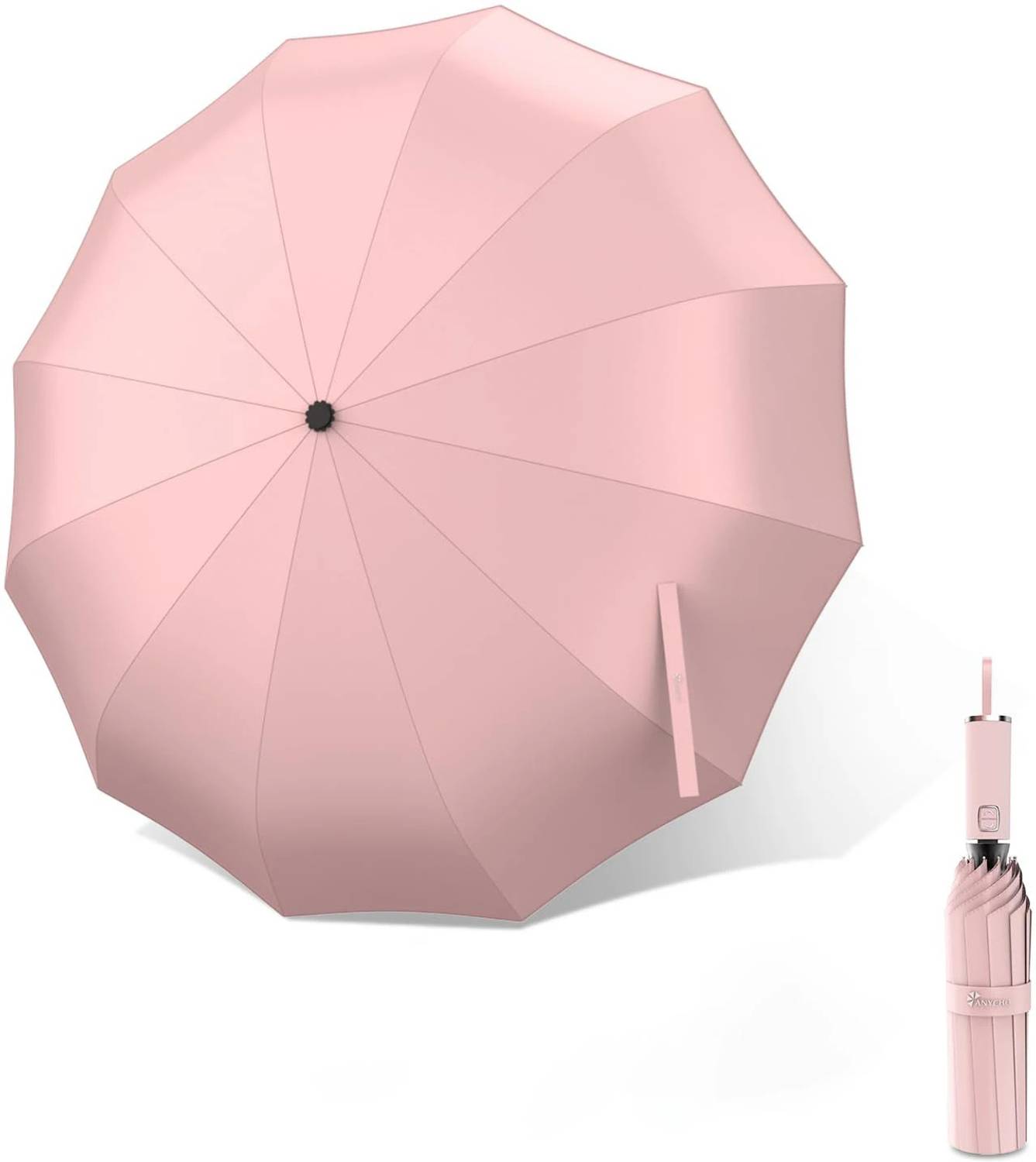 Anycho 40 Inch UV Coated Small Umbrella for Women with Auto Open and Close Umbrella