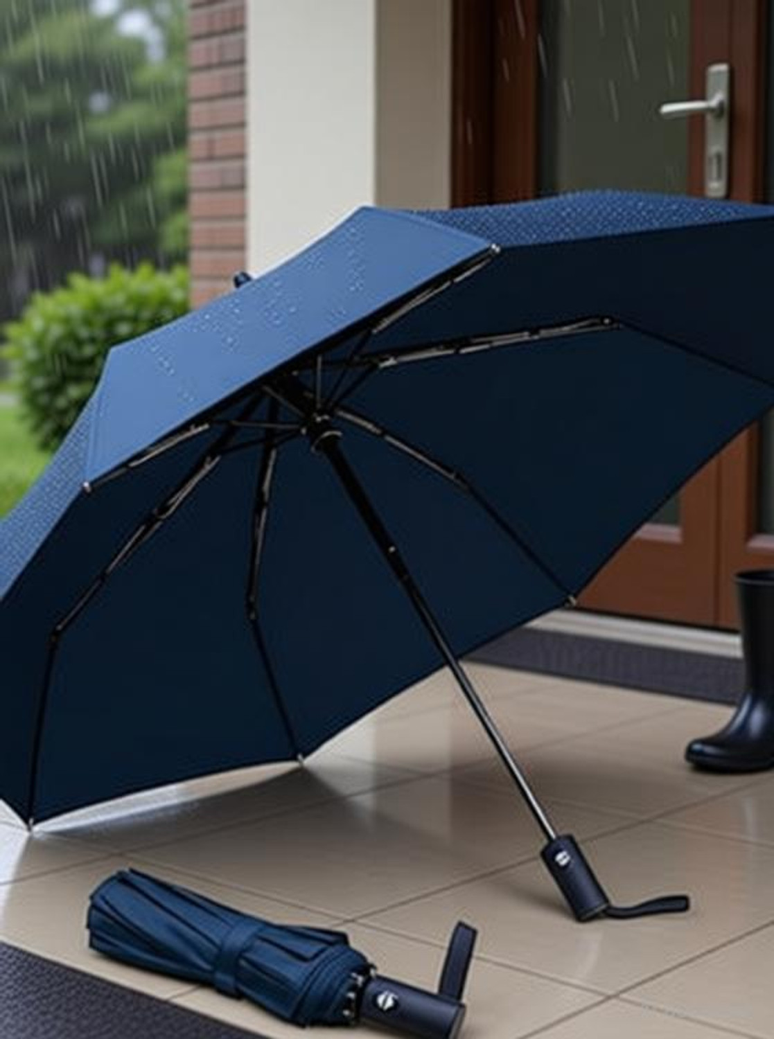 Image of BONTEC Large 42 inch 3 Fold Auto Open & Close Umbrella Umbrella