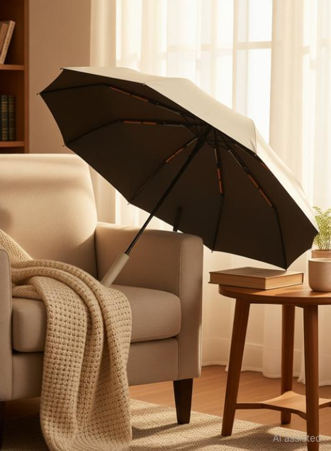 Image of RIBS UV Protection Coated 3Fold Umbrella,Auto Open Travel for Men@Women Umbrella