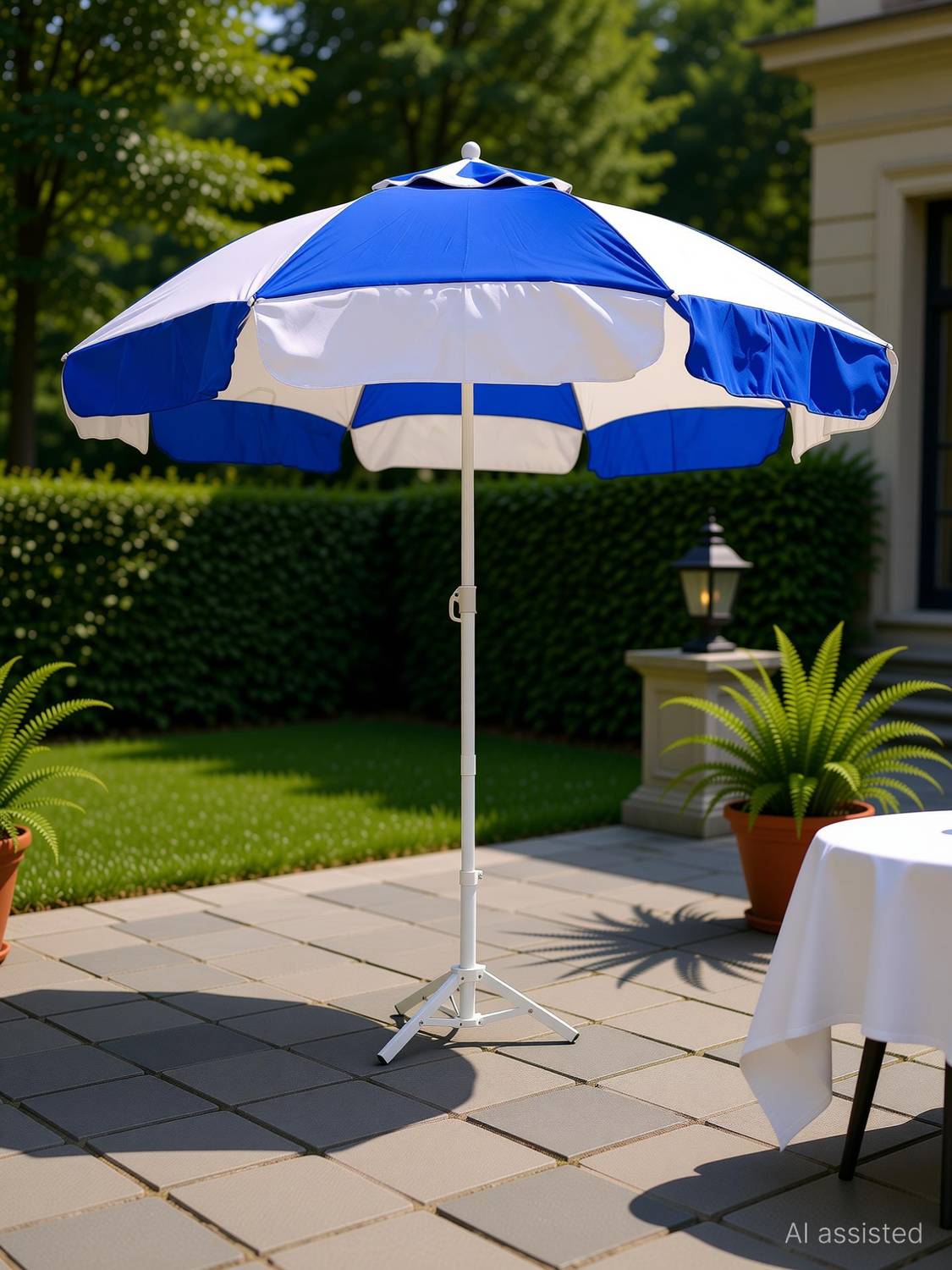 BLUEBUDS Outdoor Garden Umbrella 7 Feet With Stand 40inch/7ft for Hotels And Restaurent Umbrella