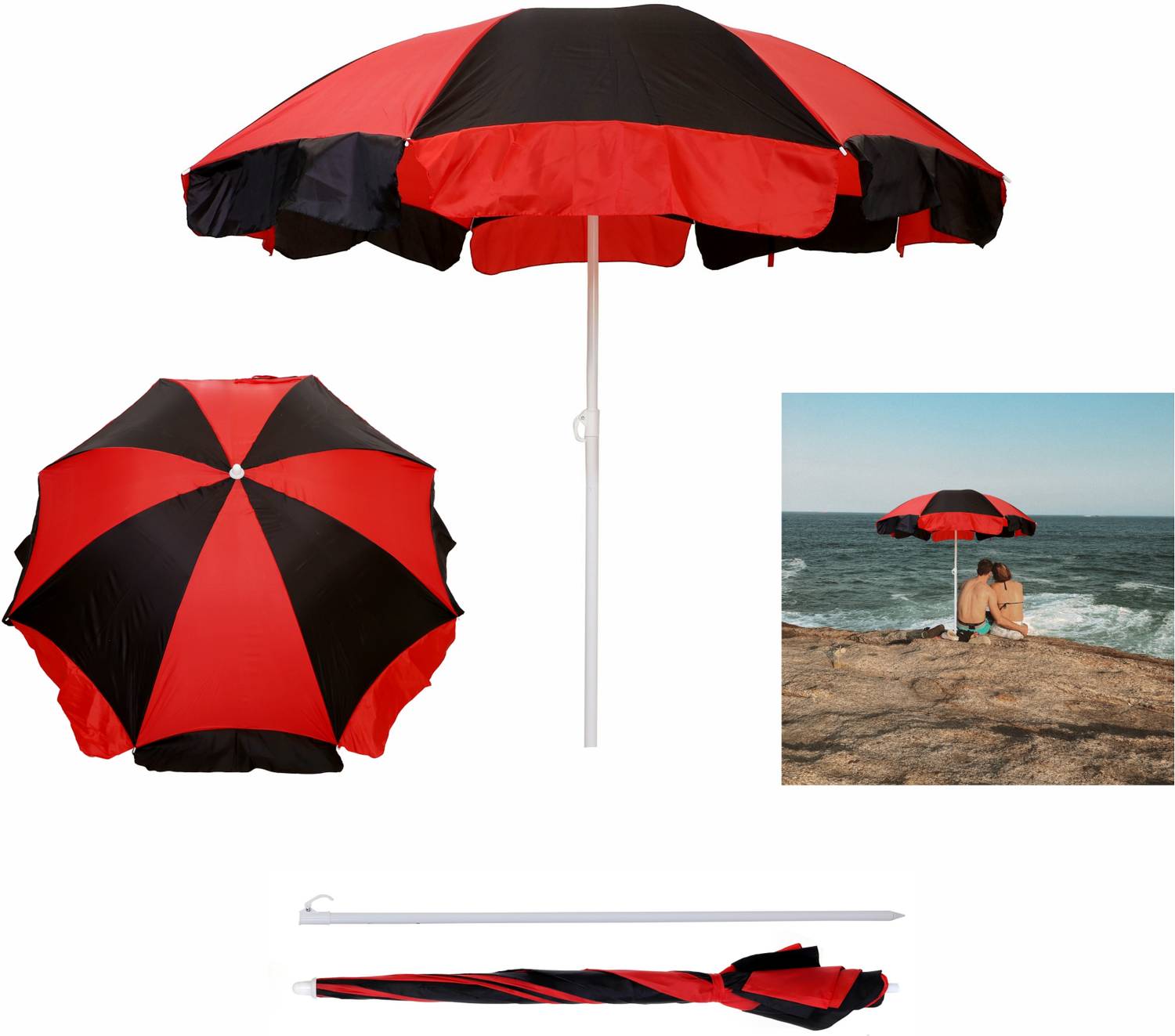BLUEBUDS 36in/6ft Outdoor Garden Big Size Umbrella Without Stand For Hotel,Restaurants Umbrella