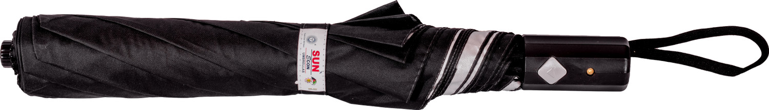 Image of sun Shine 24.5 inch Umbrella (2 Fold, Auto Open, UPF50+, Black Silver) Umbrella