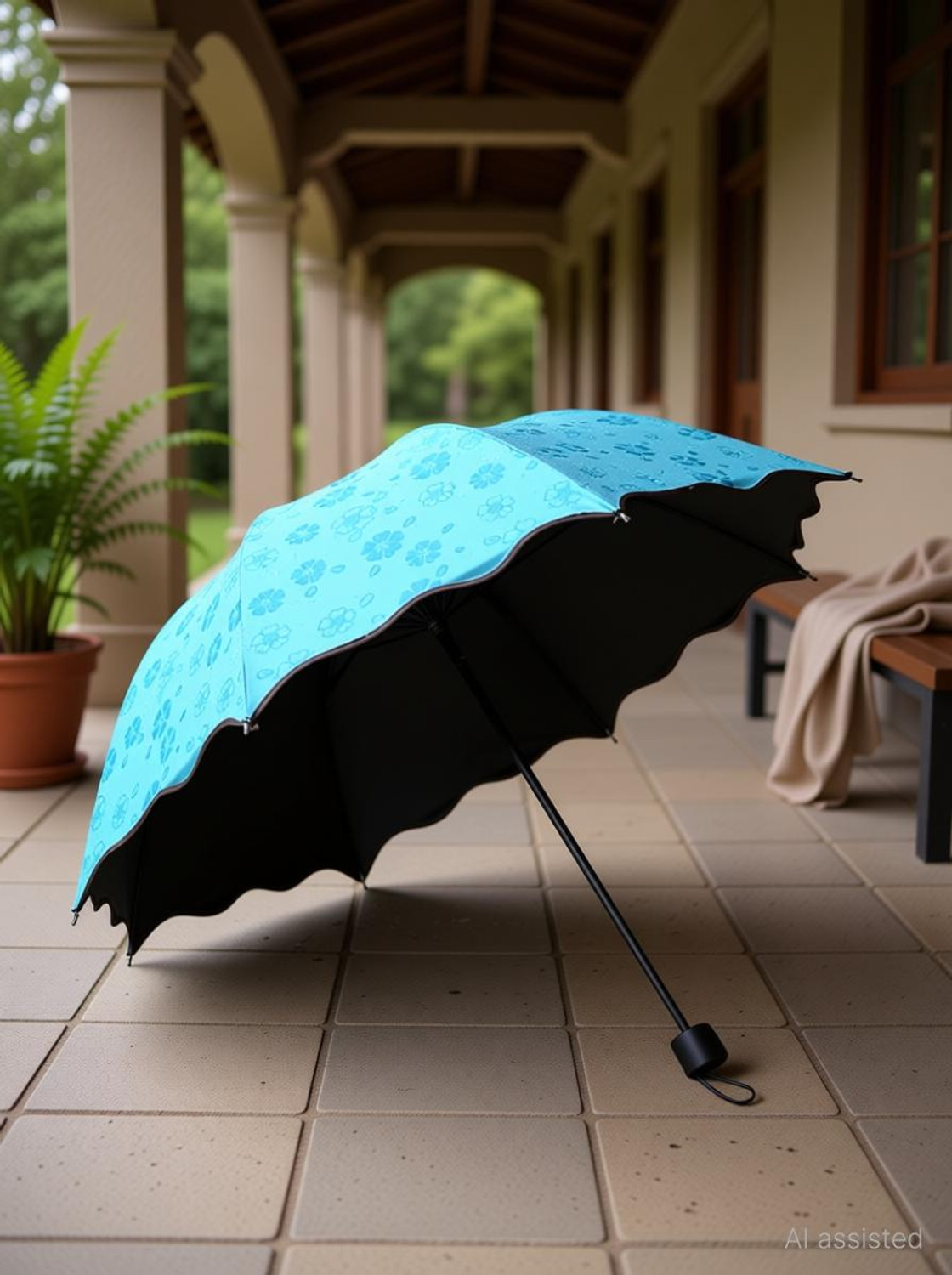 Image of TAPAHPRIYAY 3 Fold Magic Umbellar UV Protection, Beautiful Creative Magical of Blooming Umbrella