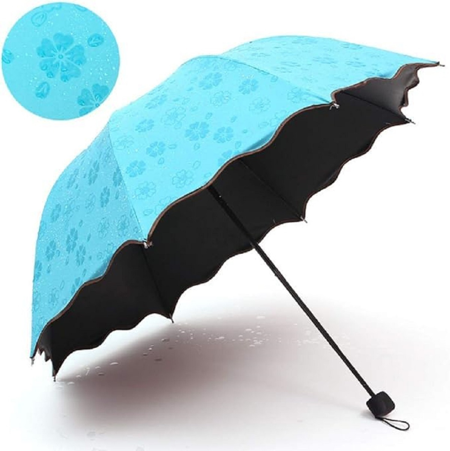 Image of TAPAHPRIYAY 3 Fold Magic Umbellar UV Protection, Beautiful Creative Magical of Blooming Umbrella