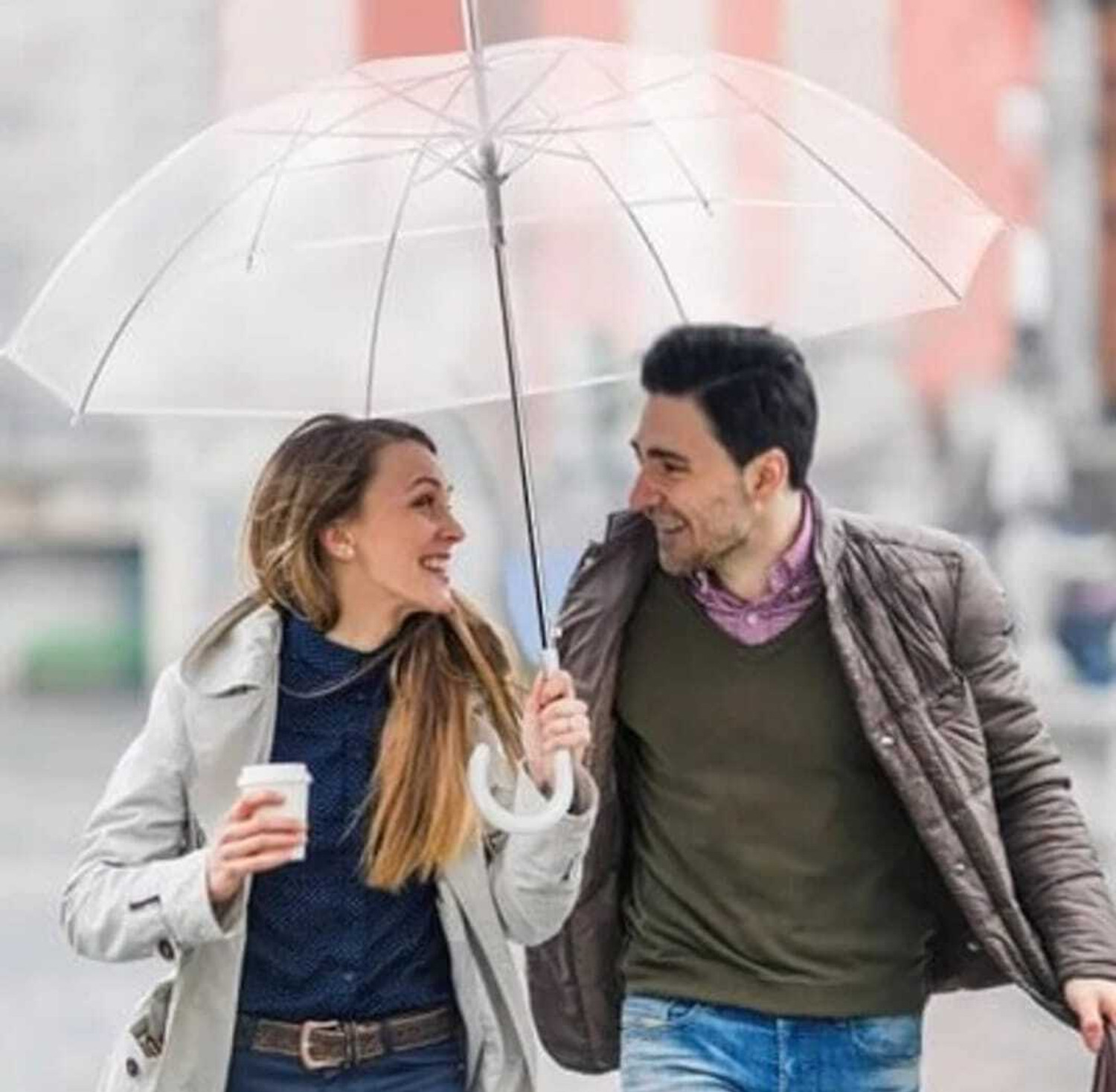 Image of VERMAJI Stylish Transparent Bubble Umbrella with J Hook Handle Umbrella