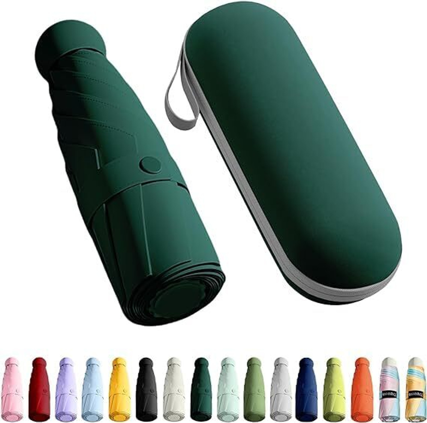 Image of Zenniy Mini Travel Umbrella for Women, Compact UV Protection UPF 50+ Pocket Size Umbrella