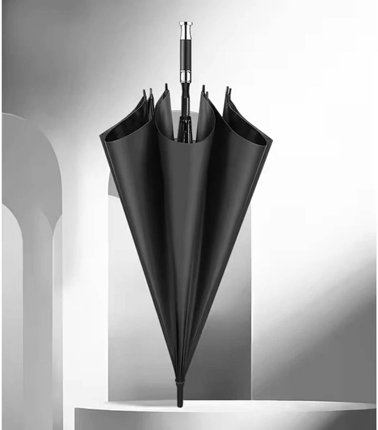 Nafeio Royal Classic Handle Umbrella Auto Open Windproof Unbreakable Stick Rain Umbrella