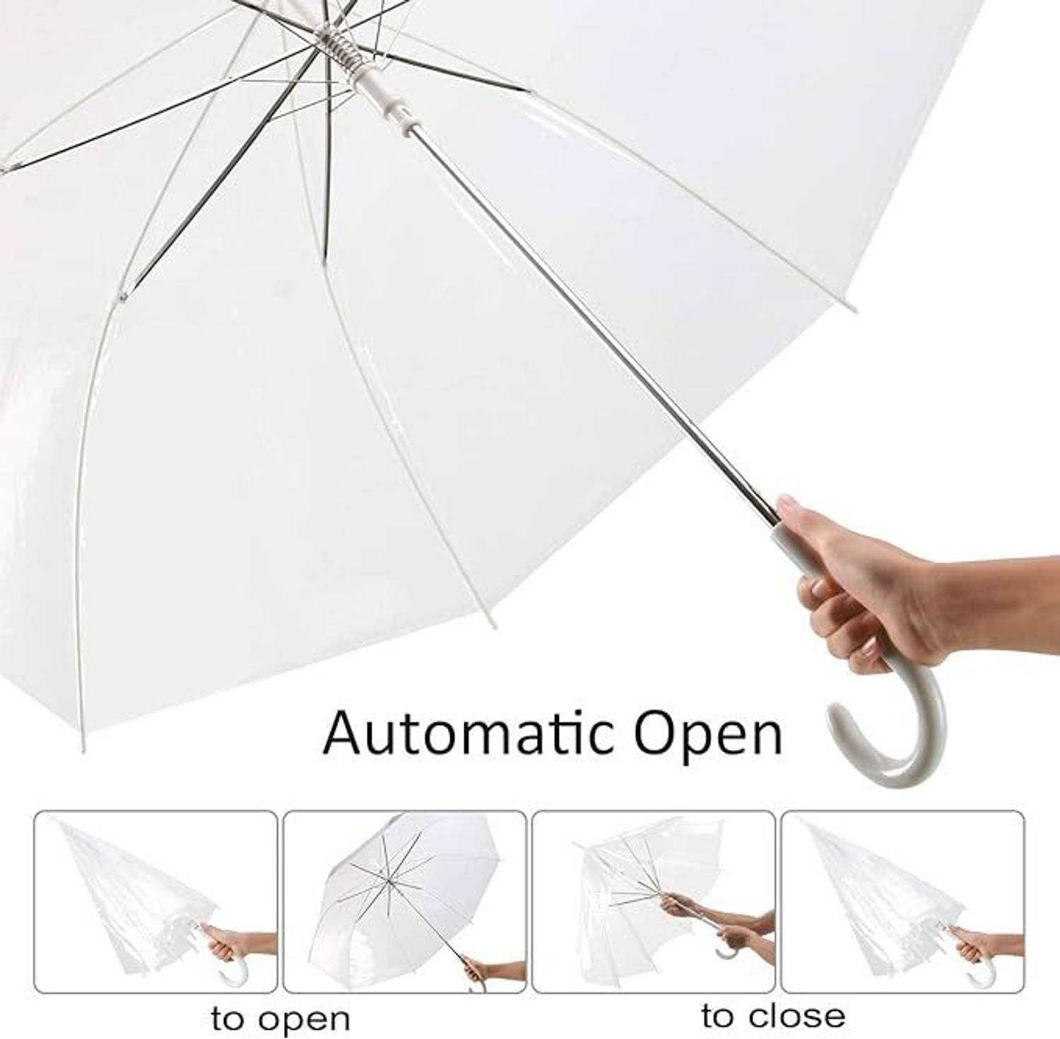 Spirit Transparent Wedding Umbrella - Image 2