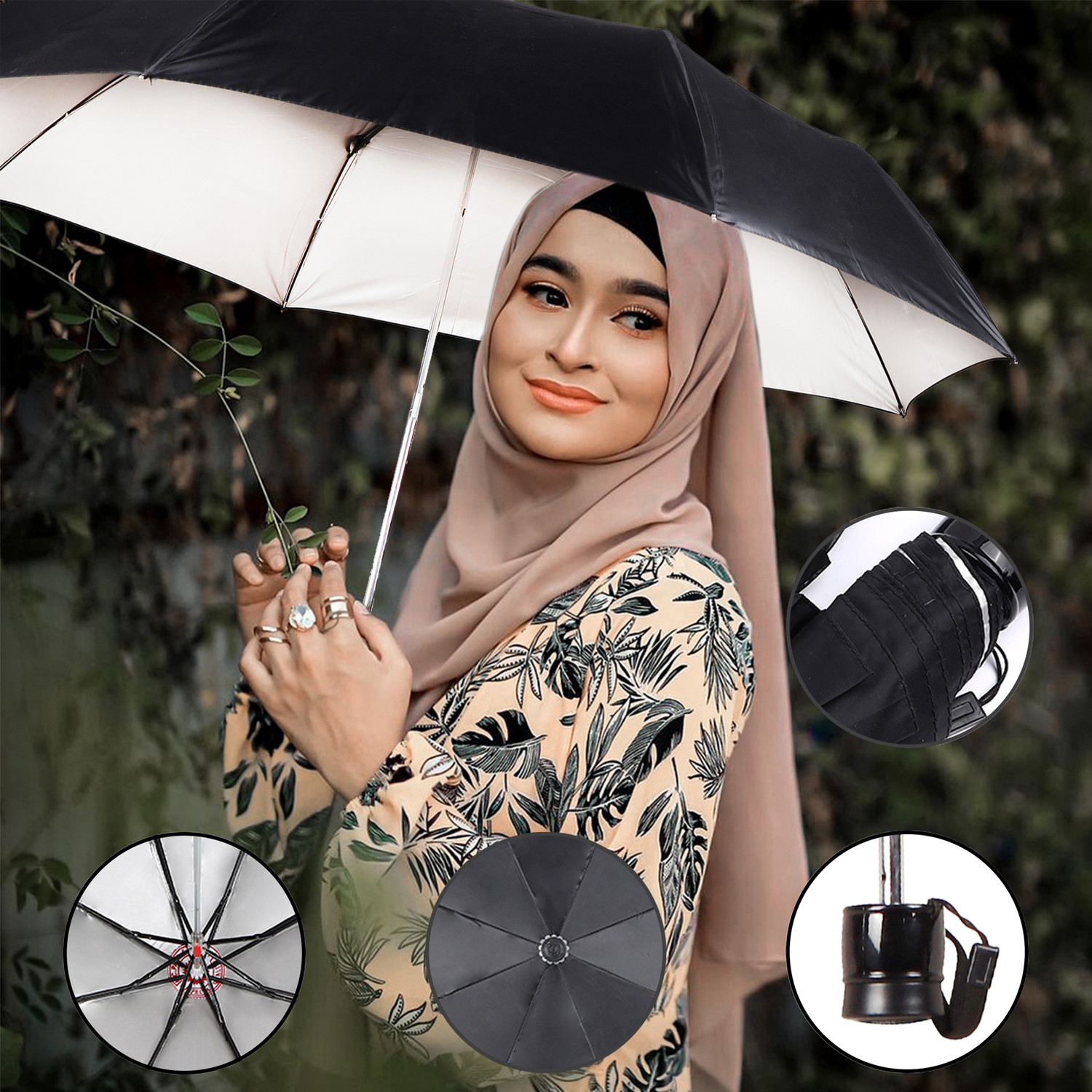 Image of Adi K.C.Paul & Sons Maha Raj 3 fold 23-inch big size umbrella for men | Umbrella for women | kc paul Umbrella