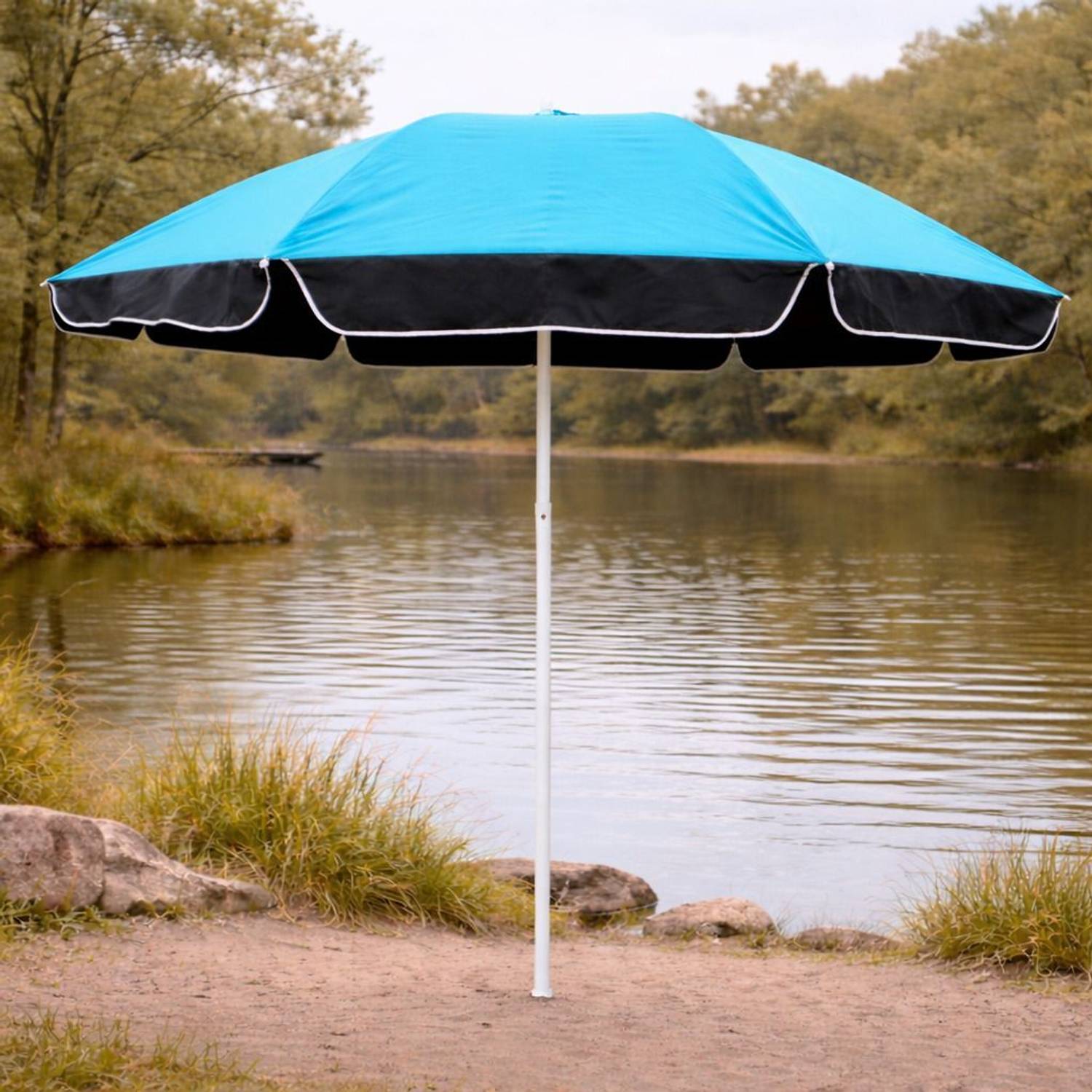 BLUE FLIX 6 Feet Garden beach And Sun Protection Umbrella Umbrella