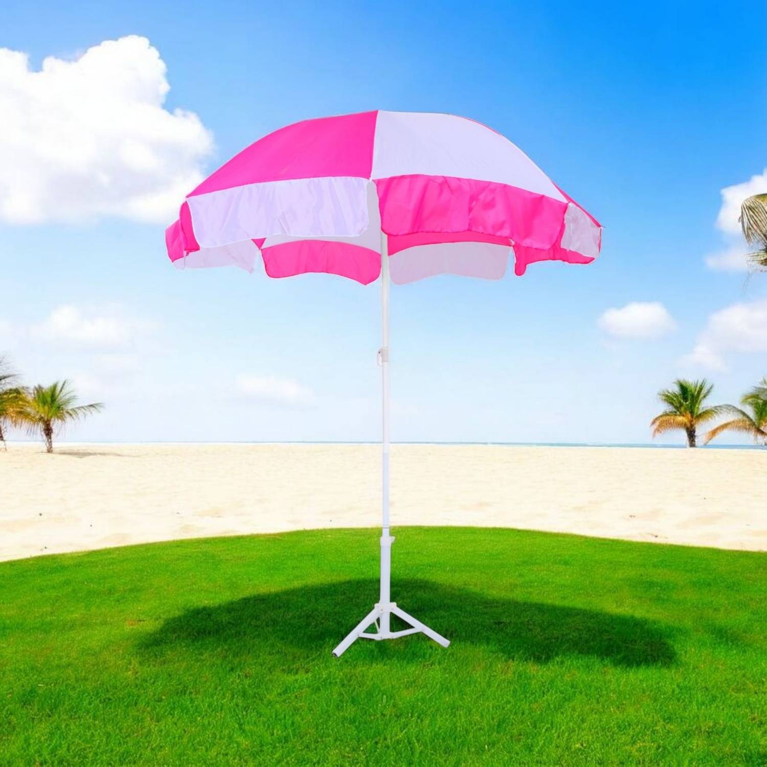 BLUEBUDS Big Size Outdoor Garden Umbrella With Stand 40inch/7ft for Hotels And Restaurent Umbrella